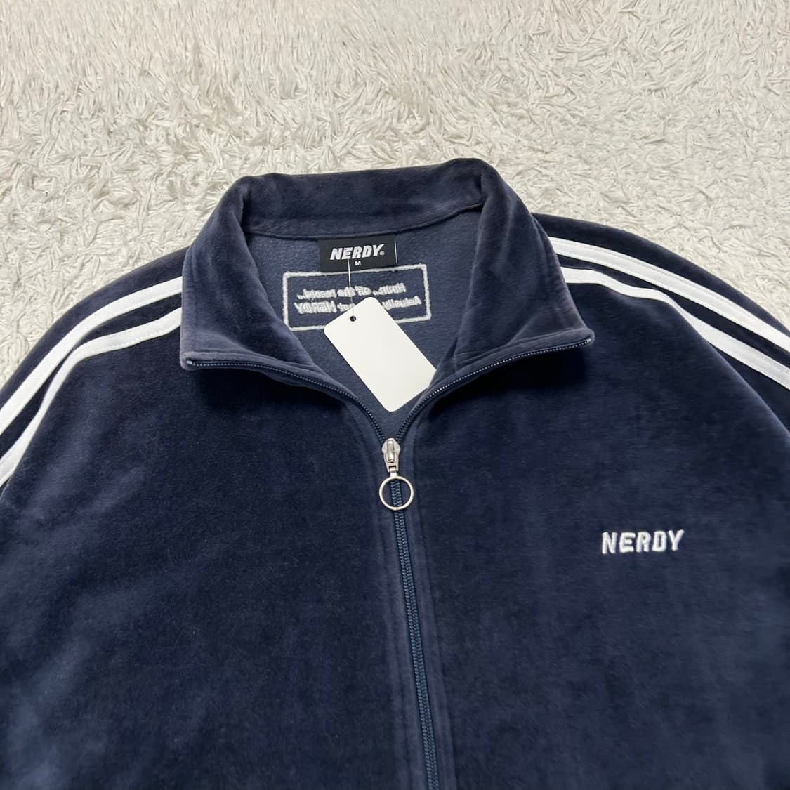 Nerdy navy velvet jersey 상품이미지5