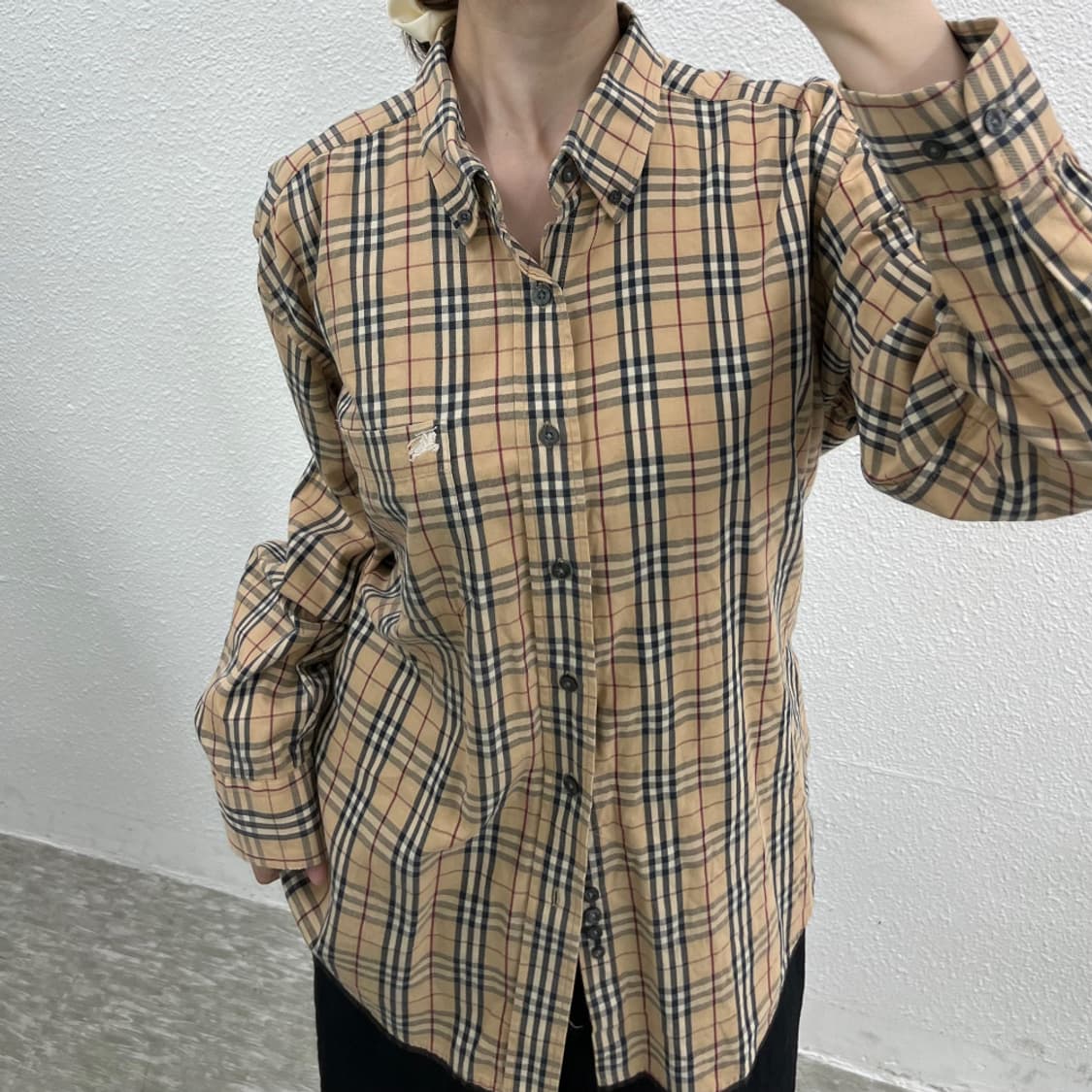 버버리 노바체크 셔츠 L 상품이미지6