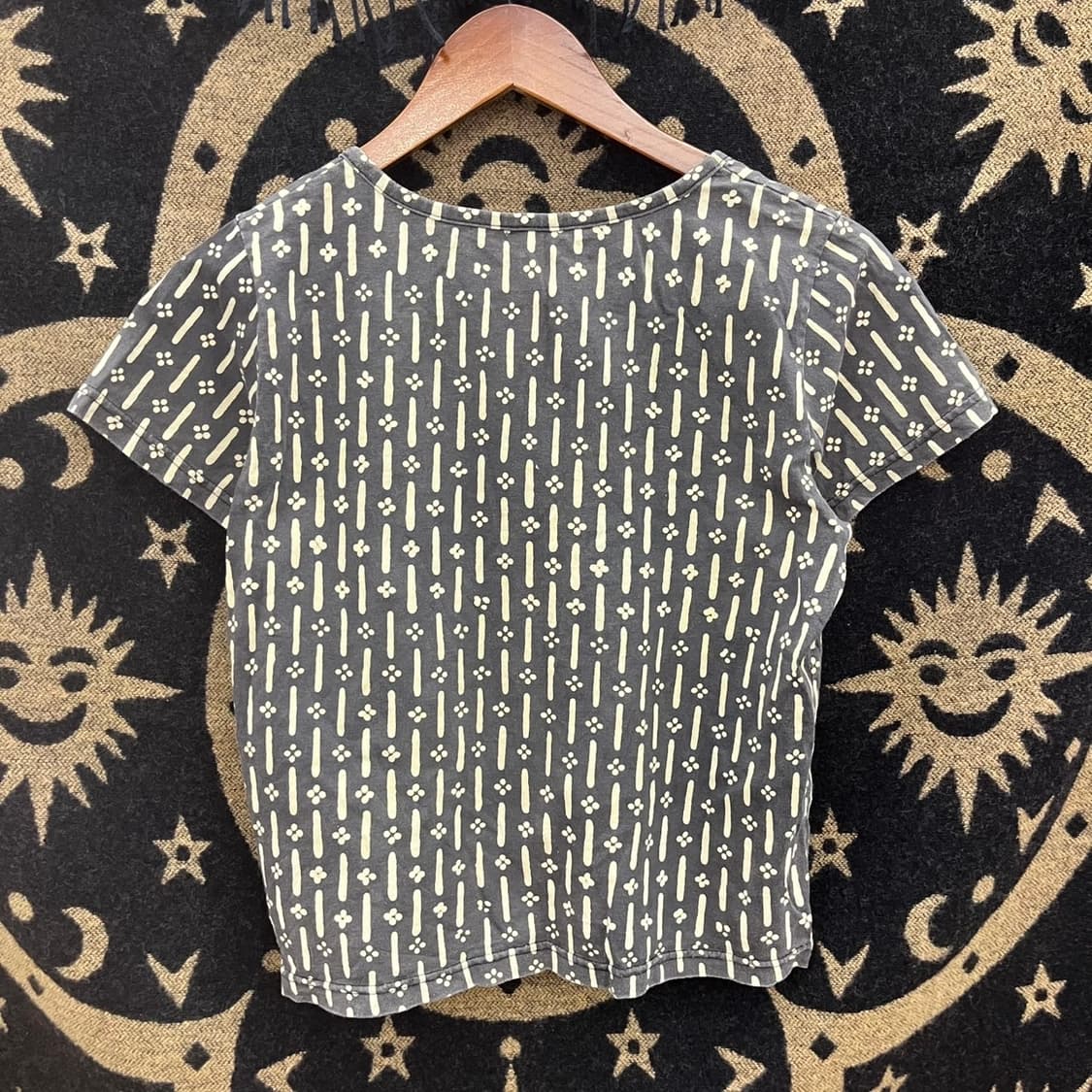 빈티지 히피 에스닉 보헤미안 인디언 패턴 코지 반팔티 K0053 상품이미지4