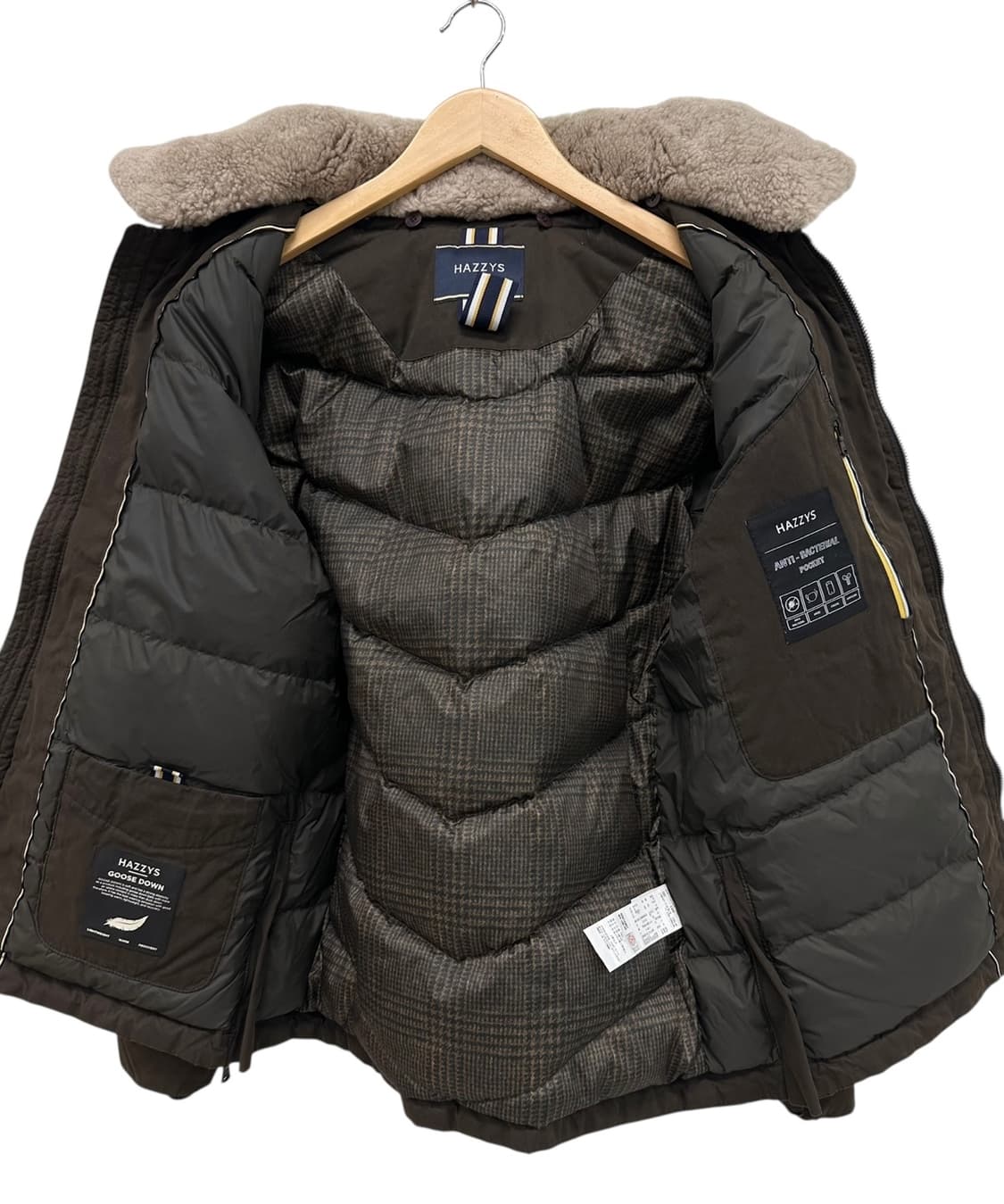 헤지스 양모 구스다운 패딩 브라운 (L)  상품이미지8