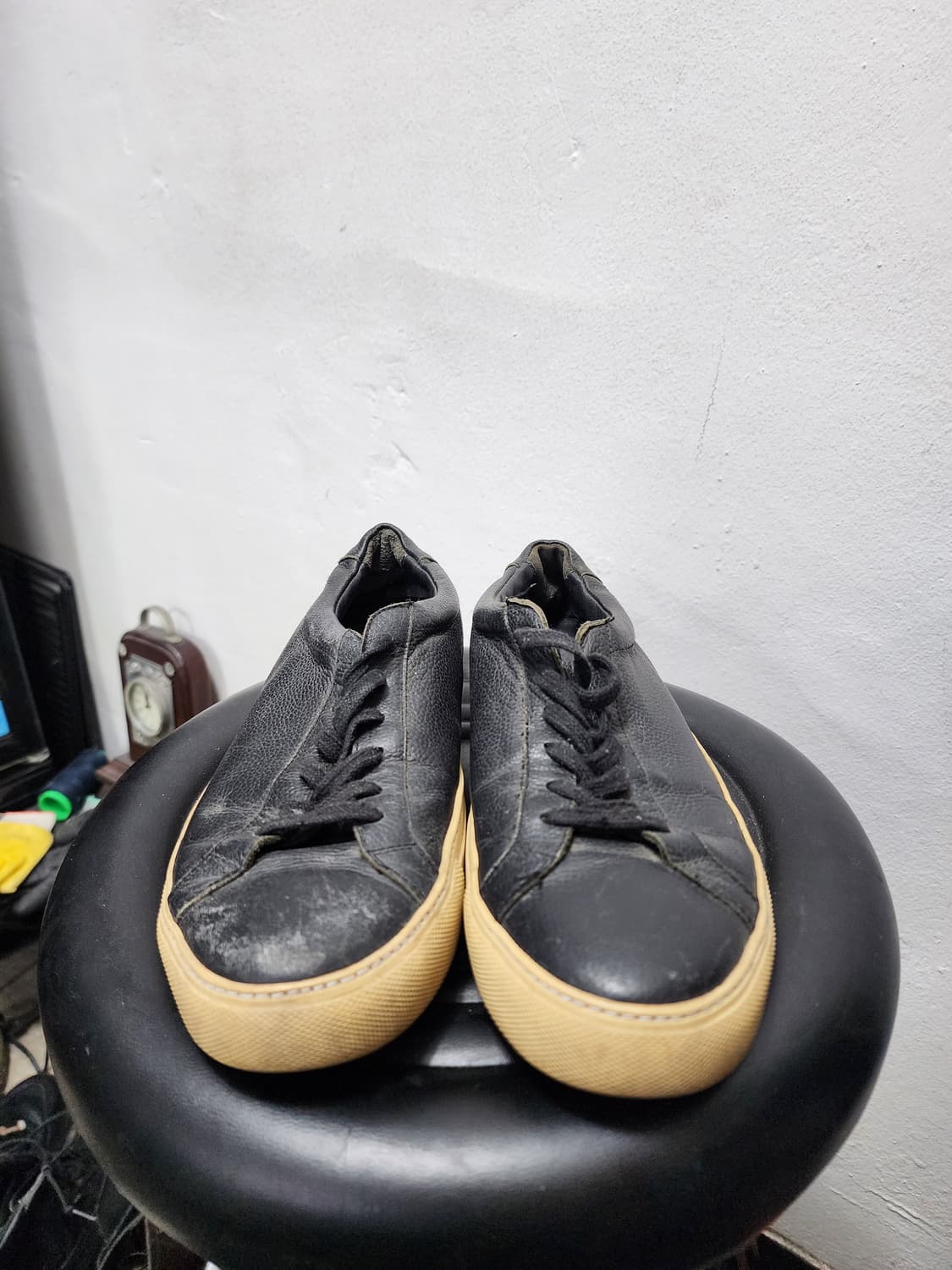 커먼프로젝트 블랙 레더 스니커즈 상품이미지3