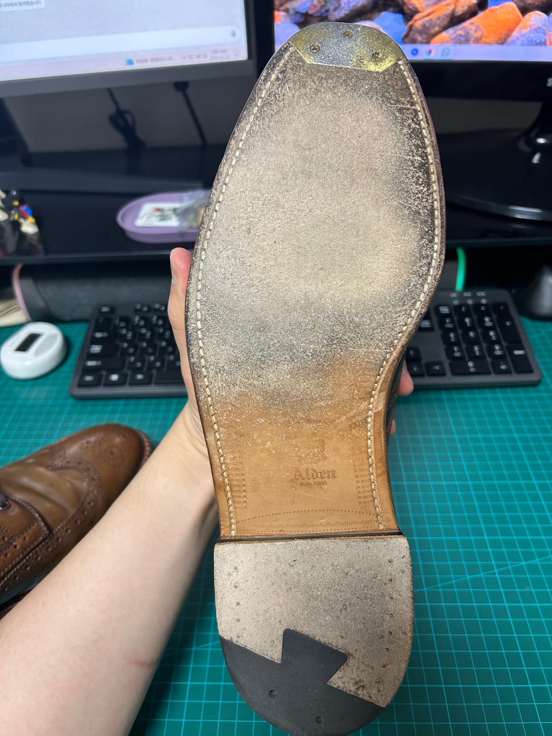 알든 윙팁 부츠 - 라벨로 쉘 코도반 상품이미지5