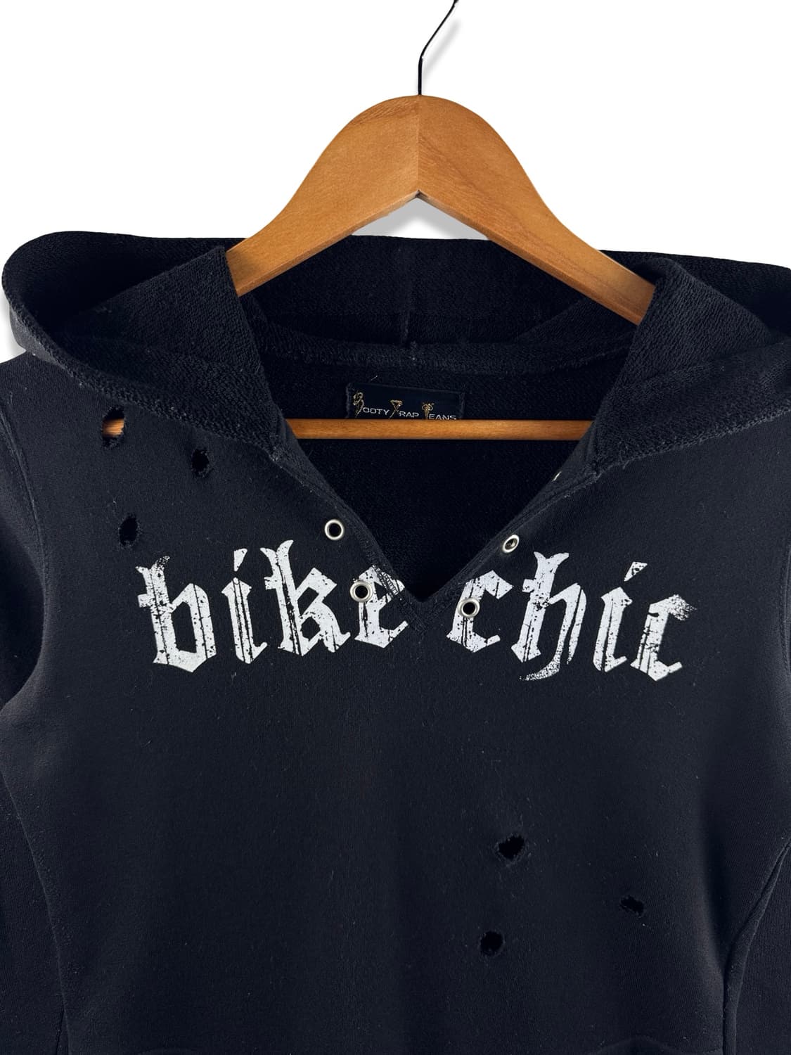 JPN 펑크 스컬 레터링 데미지 후디2893 상품이미지3