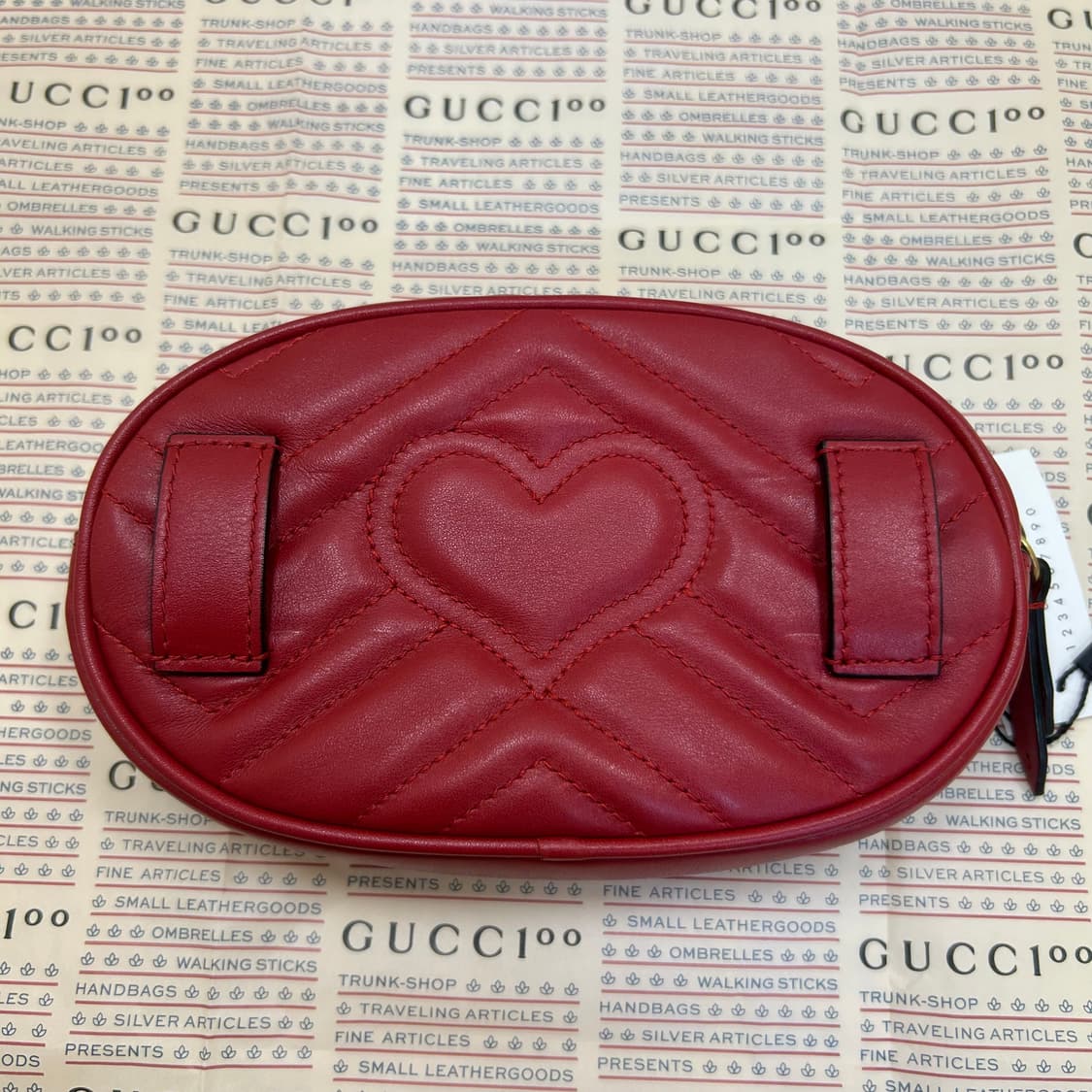 (새상품)구찌 마몽 마틀라세 벨트백 레드 상품이미지3