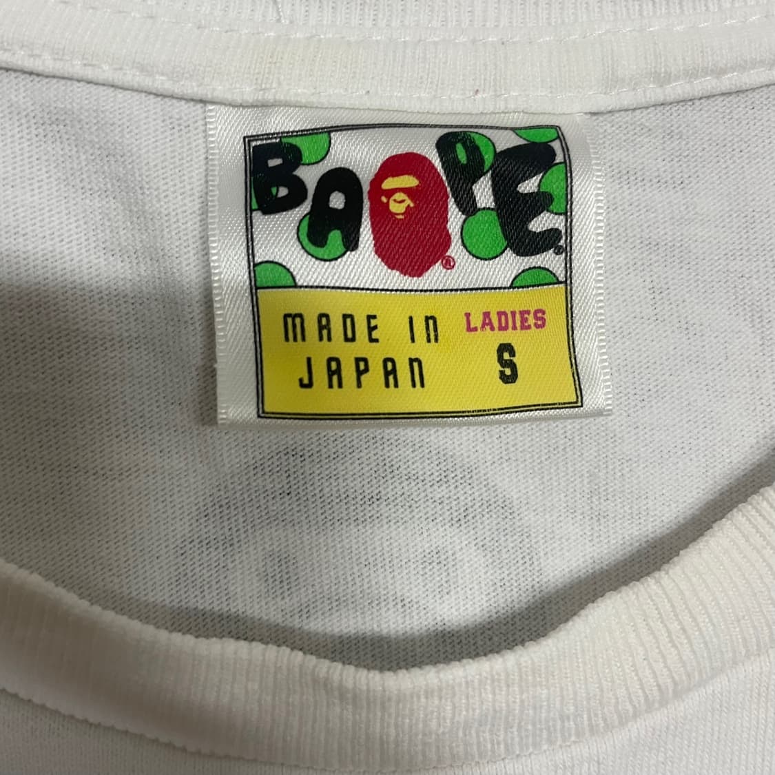 S) 베이프 베이비 마일로 캐릭터 프린팅 반팔 티셔츠 상품이미지4
