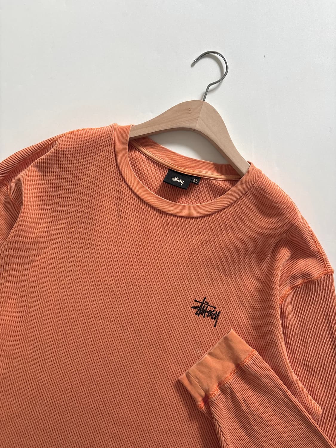 Stussy 스투시 오렌지컬러 와플 롱 슬리브 상품이미지4