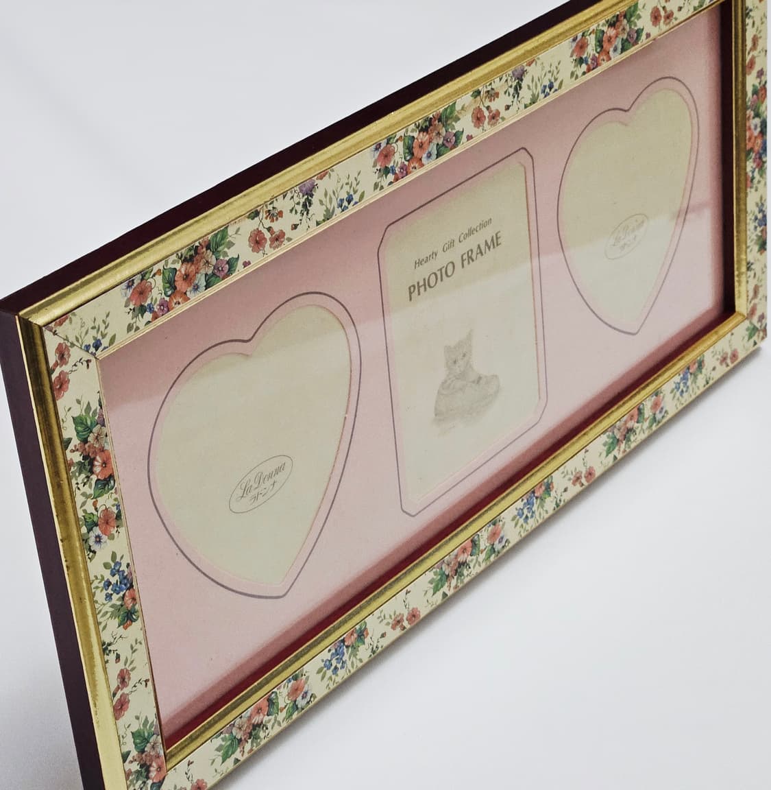 빈티지 플로랄 하트 고양이 액자 상품이미지3