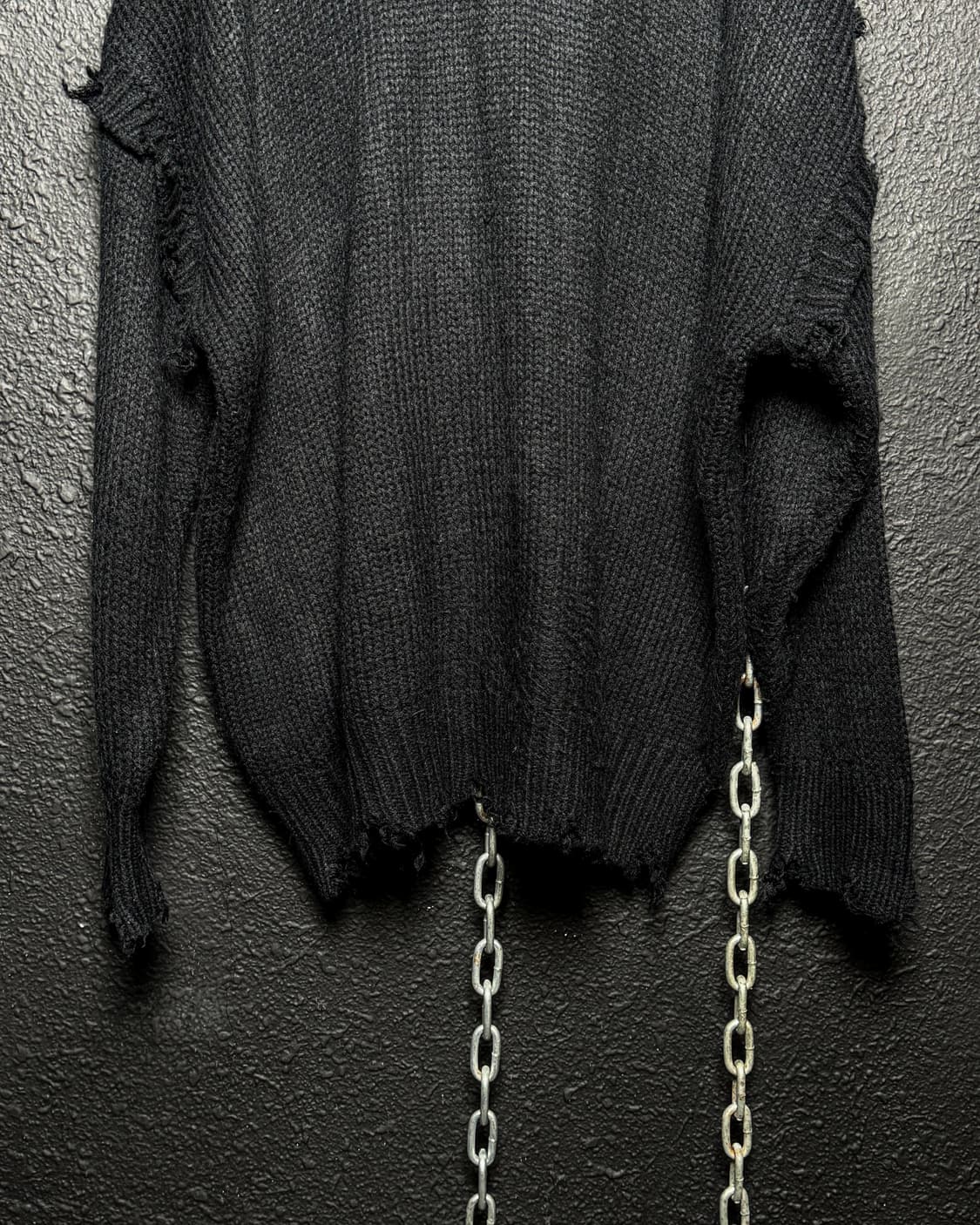 Distressed Knit Button Cardigan 상품이미지7