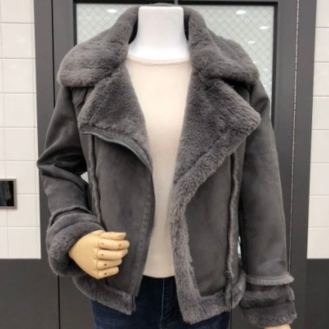 버클 스웨이드 라이더 숏 무스탕 상품이미지2