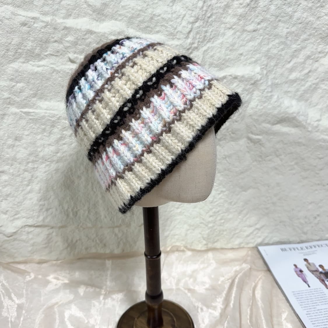 빈티지 울니트 모자 버킷햇 상품이미지2