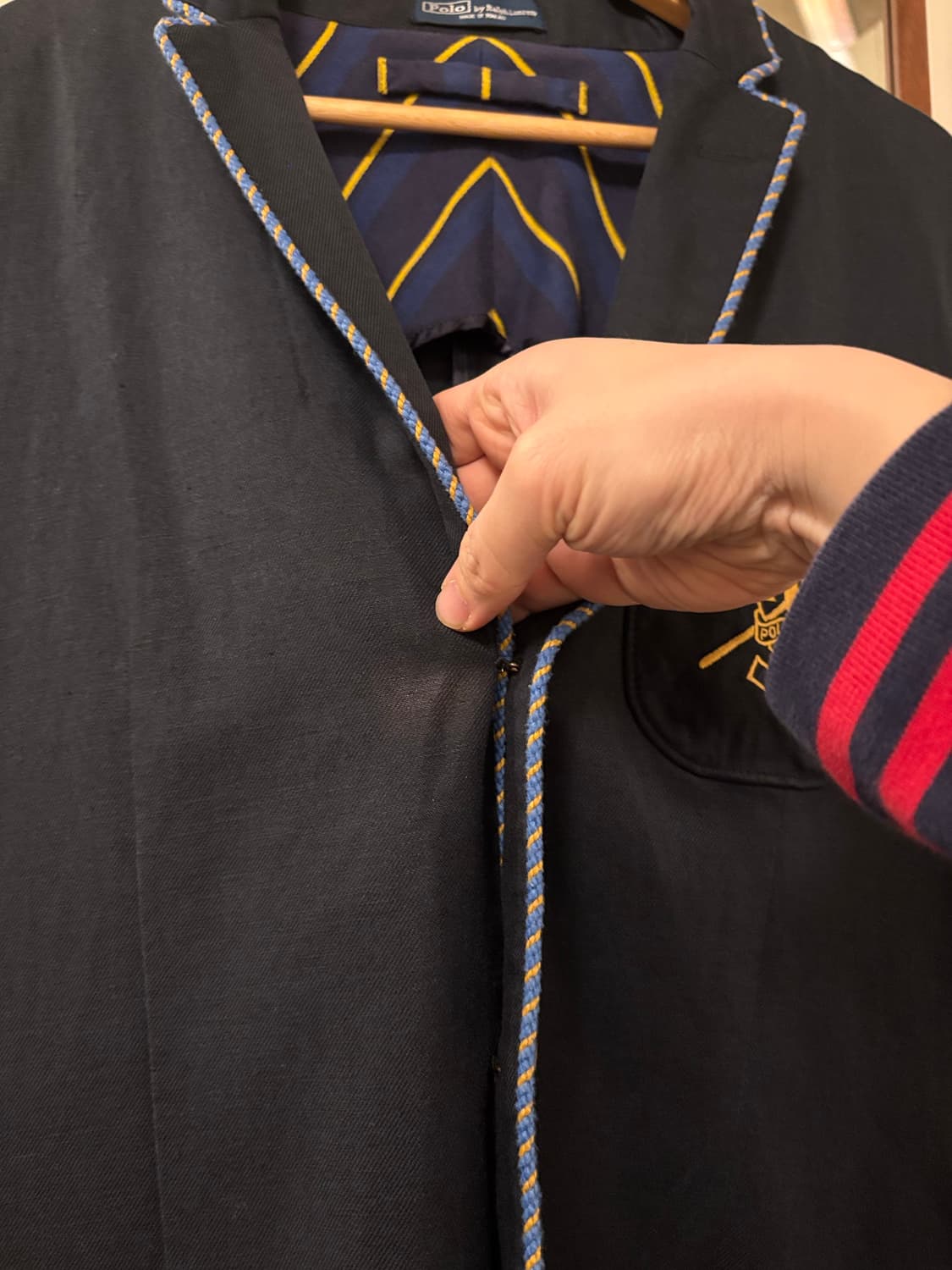 폴로 랄프로렌 네이비 로잉클럽패치 블레이저 상품이미지4