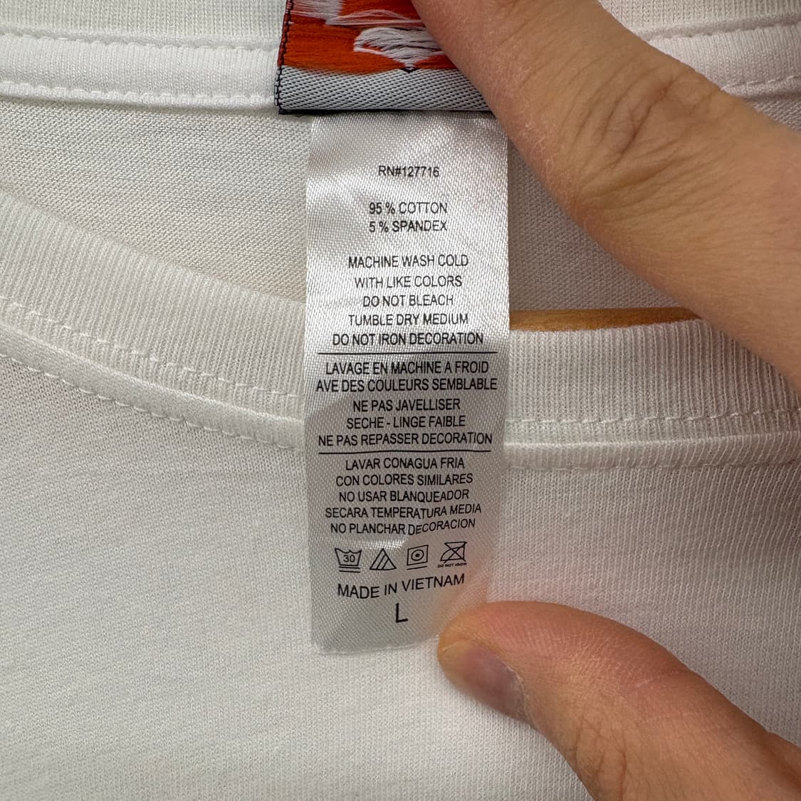 할리데이비슨 화이트 긴팔 티셔츠 여성 L 상품이미지6