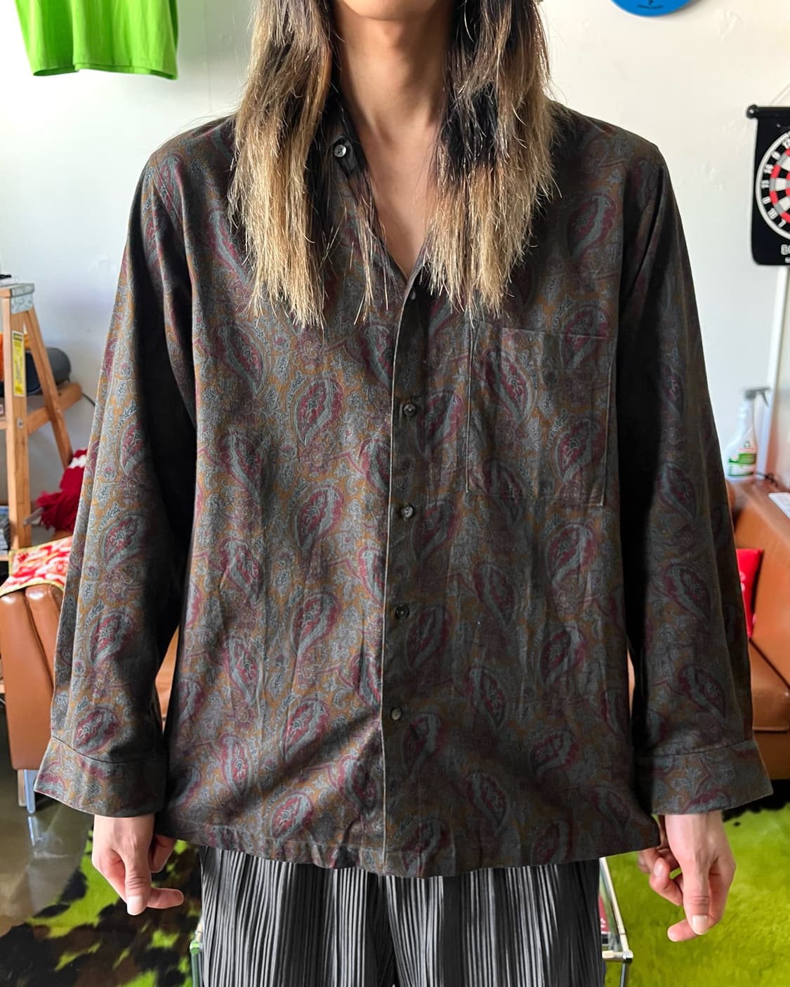 90-00s Pierre Balmain Old Paisley Shirt 상품이미지3