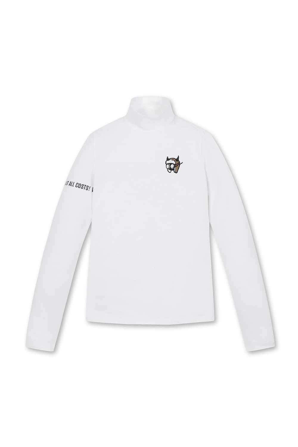 WAAC 여성 엠보로고 하이넥 이너 티셔츠 2사이즈 새상품 상품이미지1