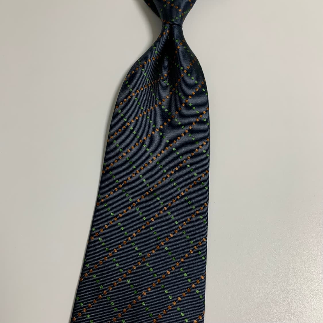 입생로랑(YSL) 체크디자인 명품 100실크 정장넥타이 A+등급 상품이미지9