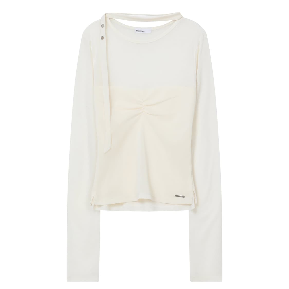 미세키서울 레이어드 스카프 롱슬리브 아이보리 상품이미지8