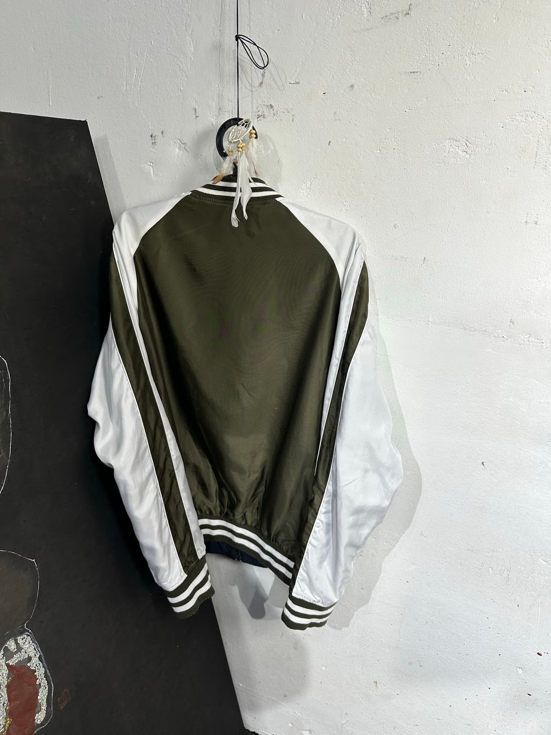 Jpn 일본빈티지 오리엔탈 카키 네이비 양면 스카잔 자켓 상품이미지8