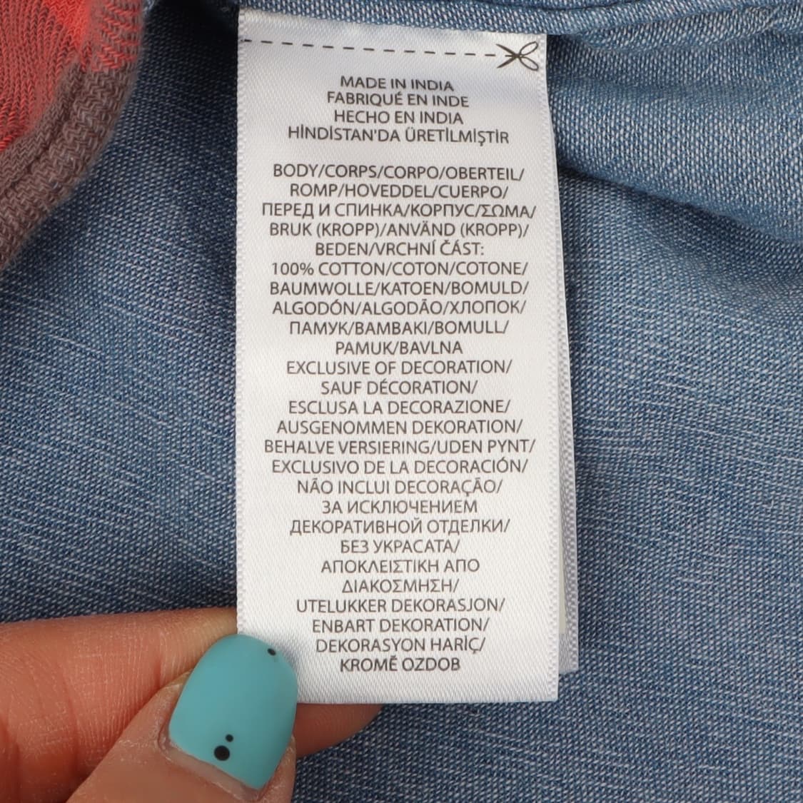 폴로 랄프로렌 QR 플란넬 체크 클래식핏 인디고 셔츠 상품이미지9