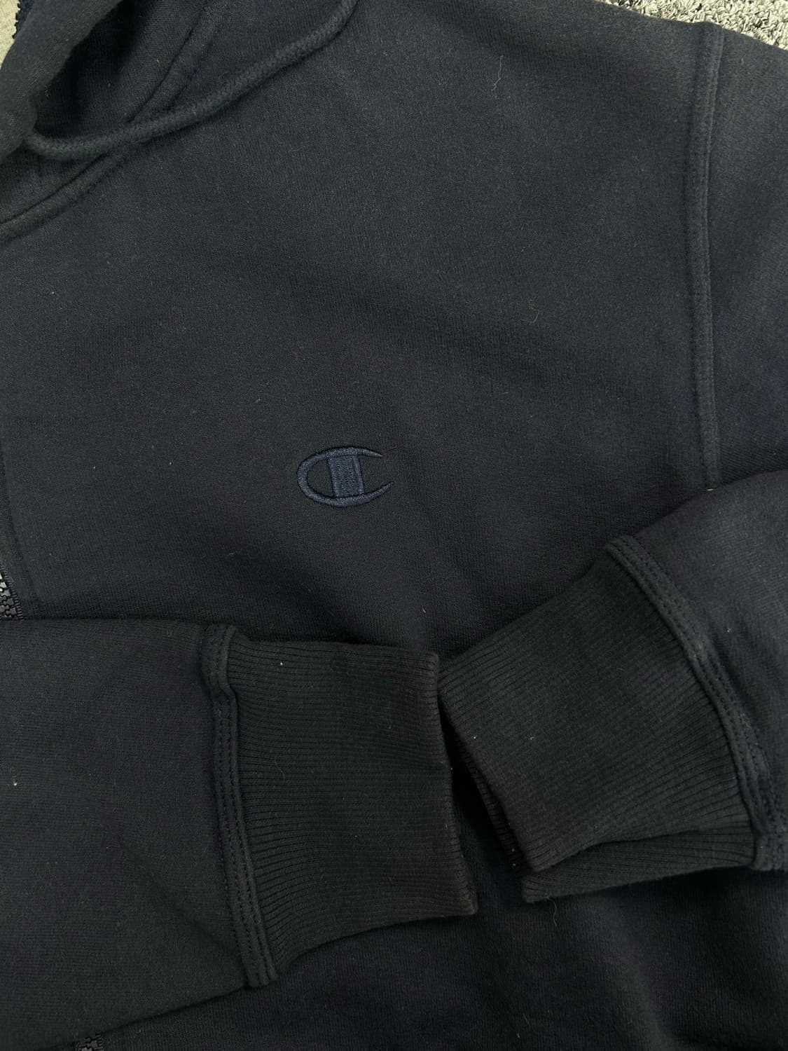 챔피온 네이비 스몰로고 어센틱 후드집업 L 상품이미지6