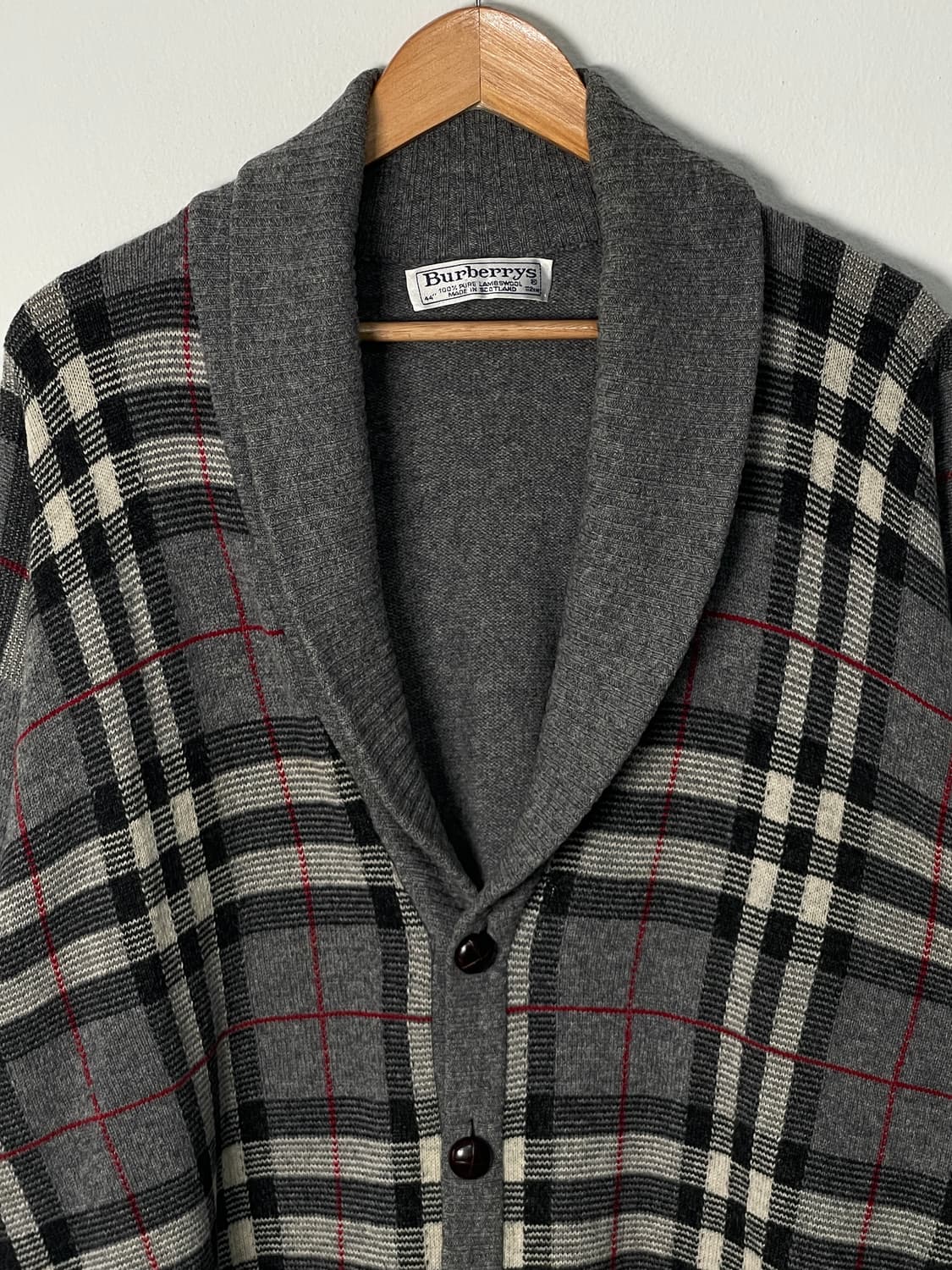 버버리 전체노바체크 그레이 가디건 상품이미지4