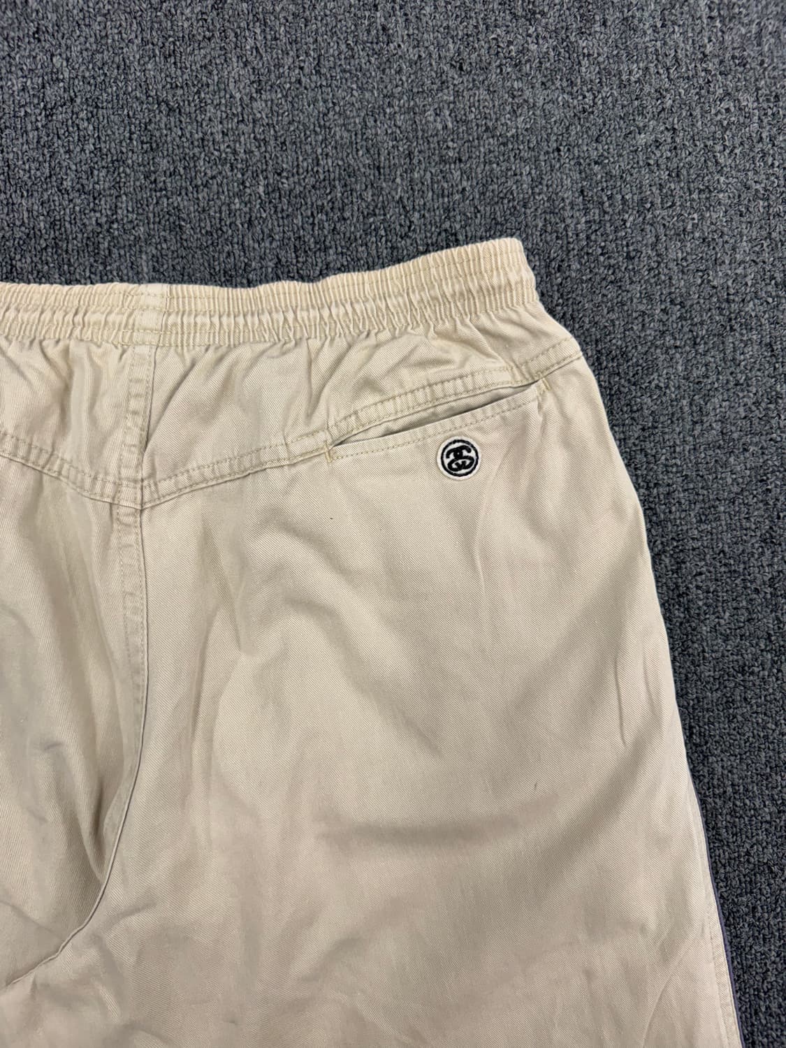 M)90’s 스투시 빈티지 밴딩 베이지 코튼 팬츠 상품이미지6