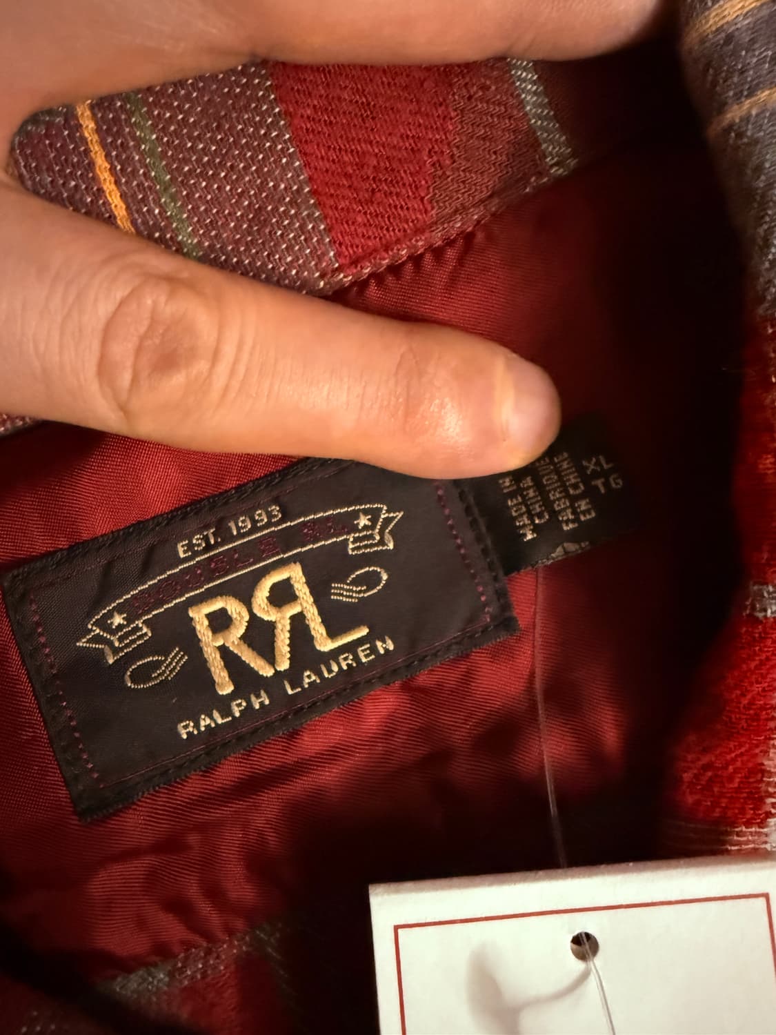 rrl 더블알엘 나바호 체크 셔츠 자켓 xl 택채 새상품 상품이미지3