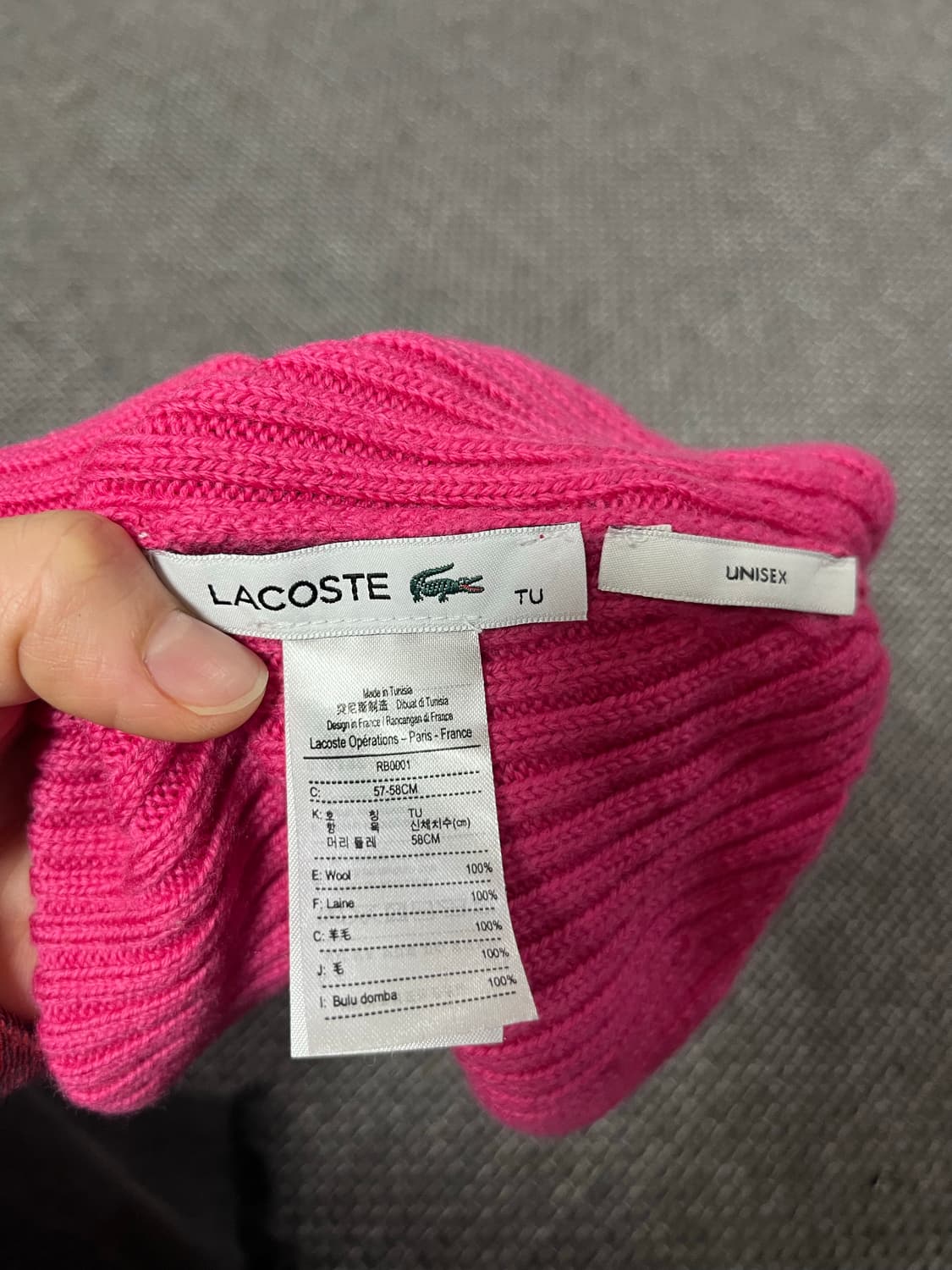 라코스테 핑크 비니  상품이미지2