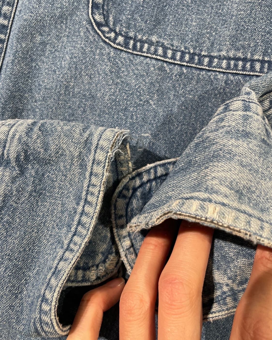 챕스 랄프로렌 연청 로고 싱글 포켓 데님 셔츠 상품이미지8