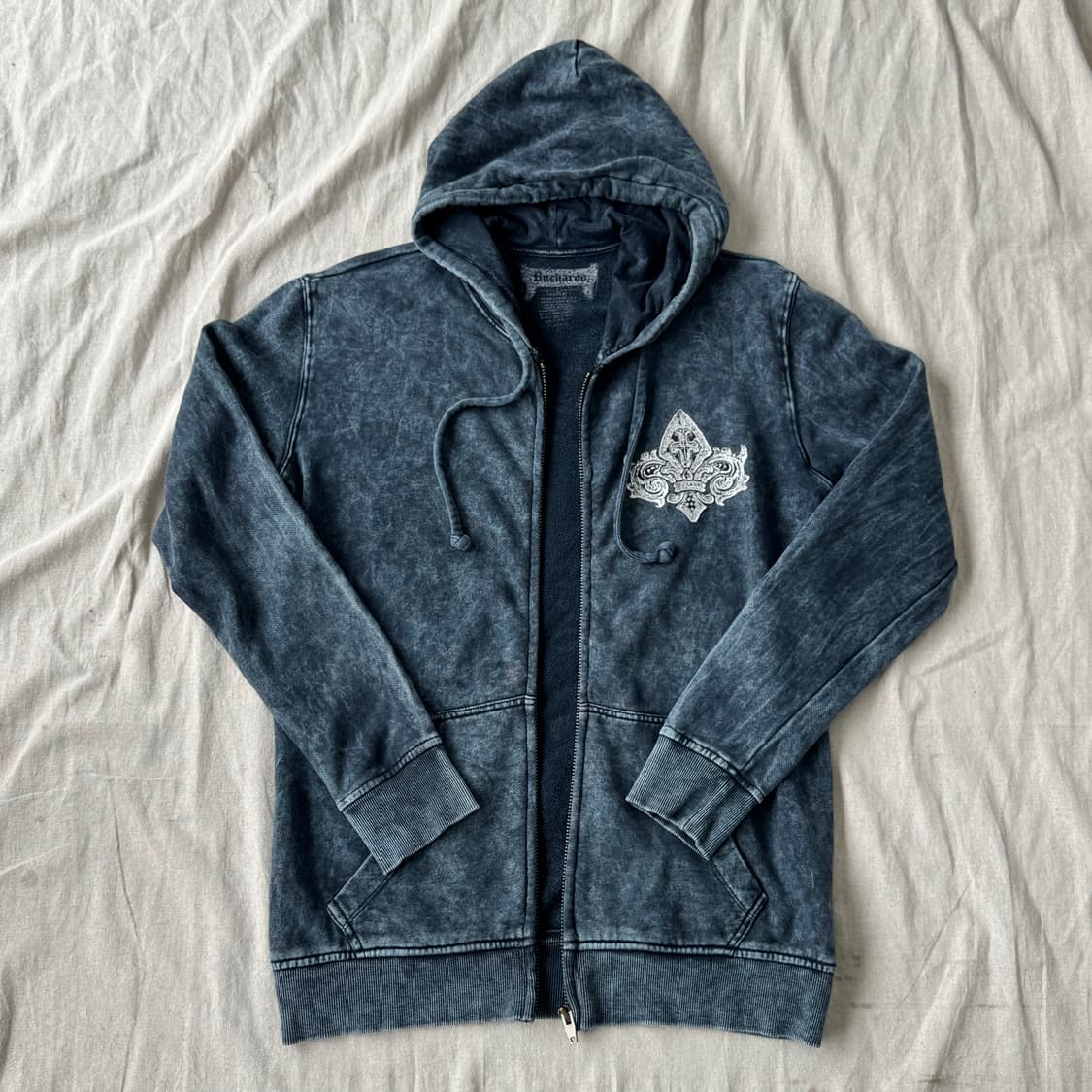 버커루 대장급 피그먼트 스컬자수 후드집업 L 상품이미지4