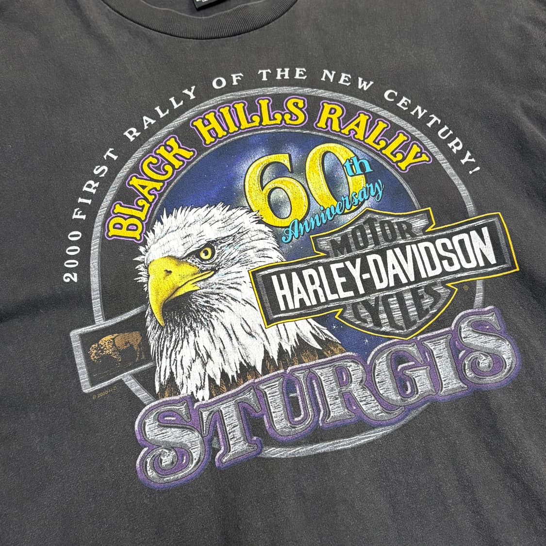 빈티지 할리데이비슨 Sturgis 60th 티셔츠 상품이미지5