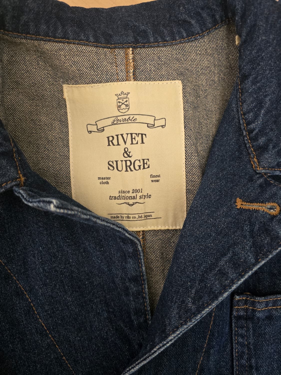 Rivet & Surge 빈티지 워싱 롱 데님코드 상품이미지3