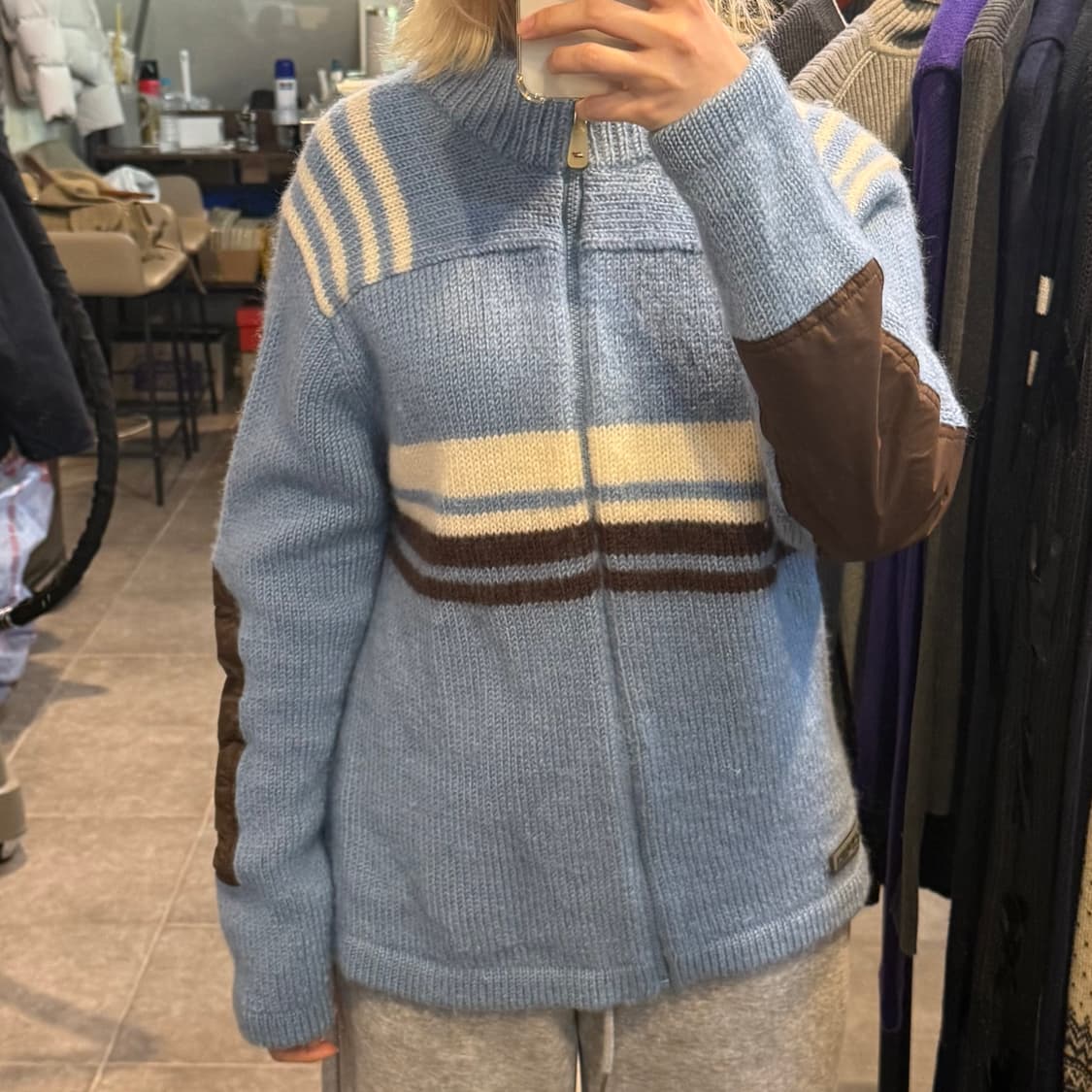 [NO.9] VTG 니트 집업 상품이미지1