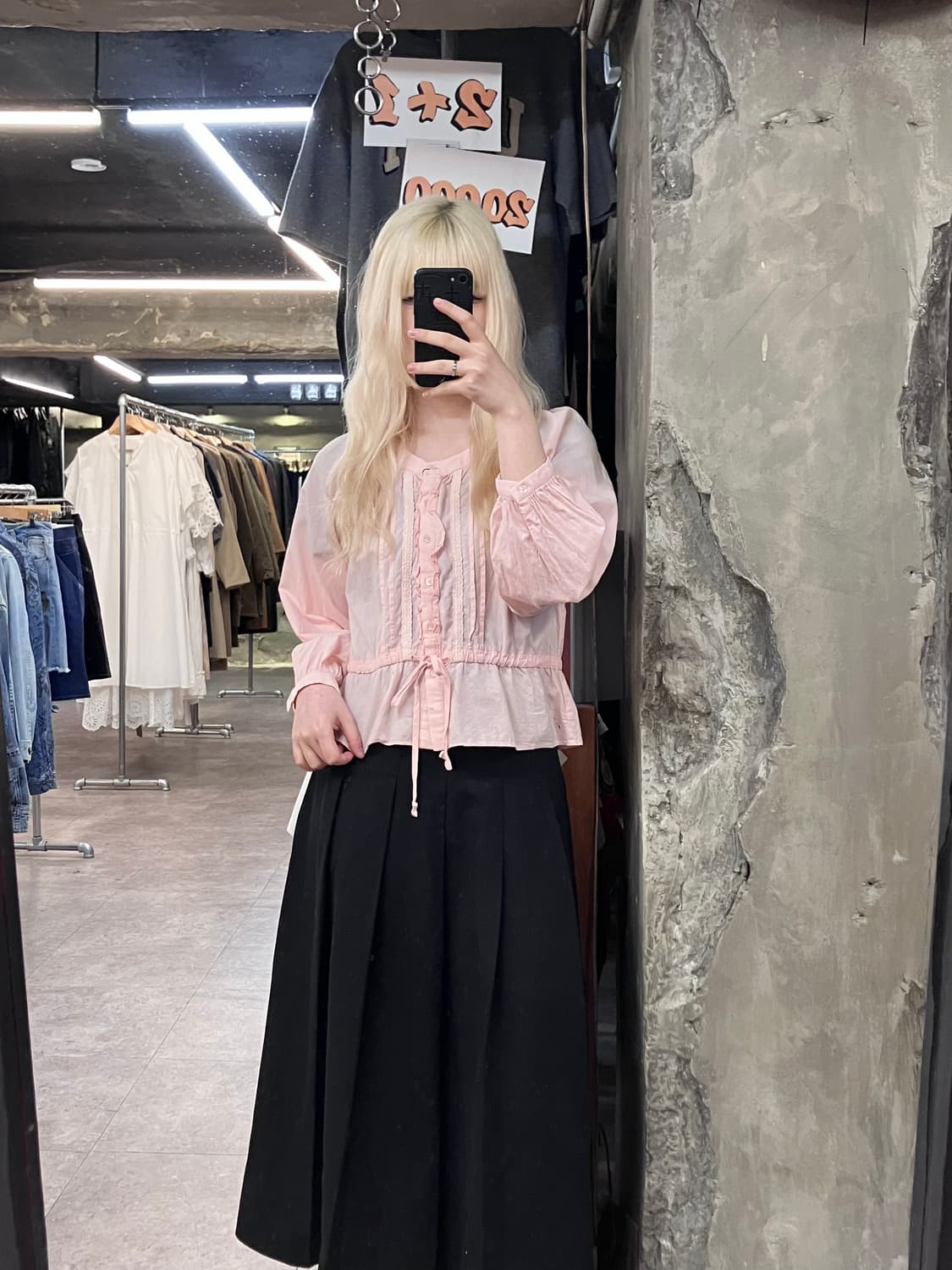 빈티지 프릴 블라우스 핑크 #csz4021 상품이미지2