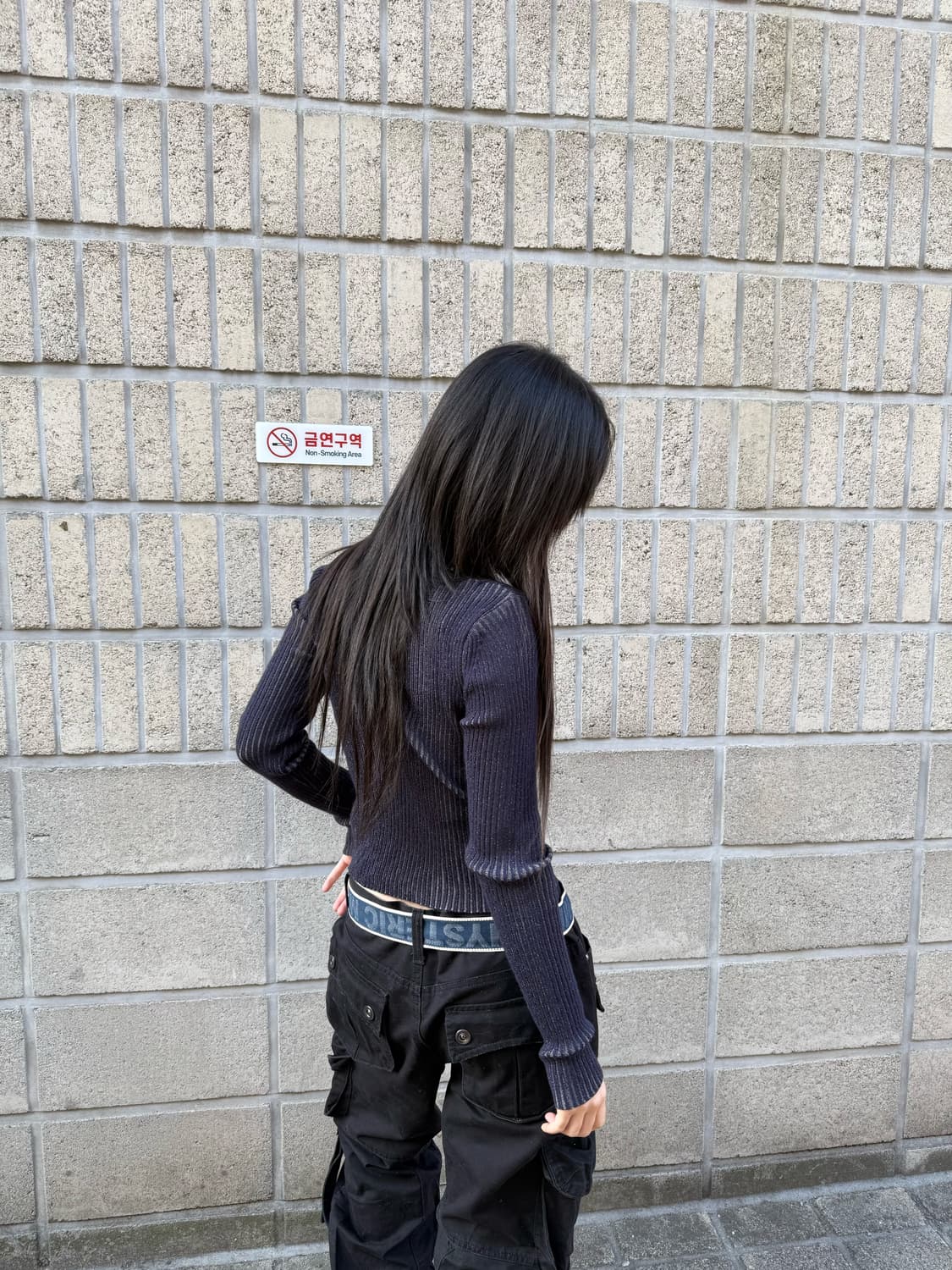 투웨이 집업 디테일 슬림 롱 슬리브 상품이미지7