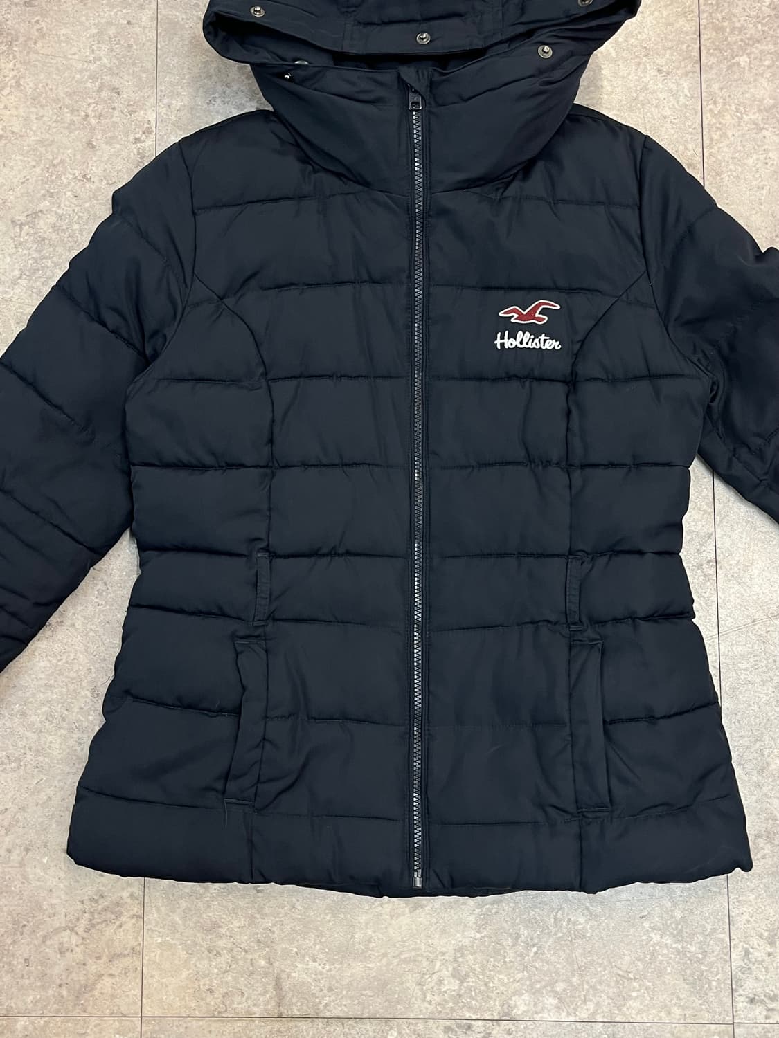 홀리스터 후드 패딩 자켓 블랙 M #csz2476 상품이미지5