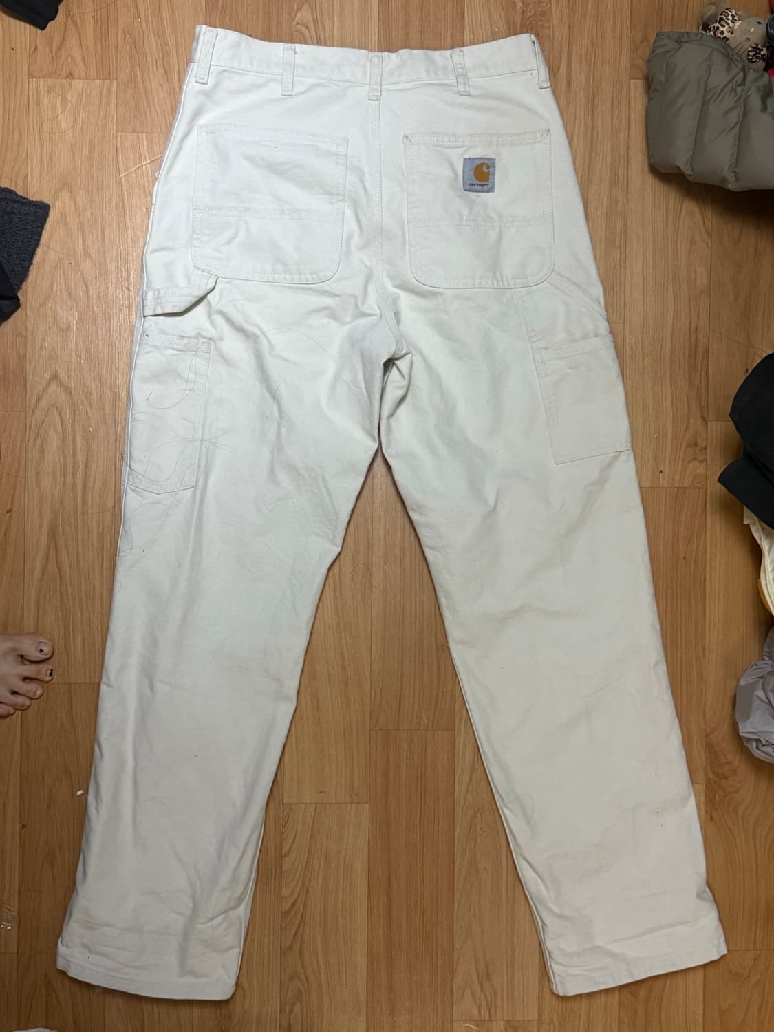 칼하트 싱글니 팬츠 디어본 더스키 베이지 스톤 캔버스(32) 상품이미지5