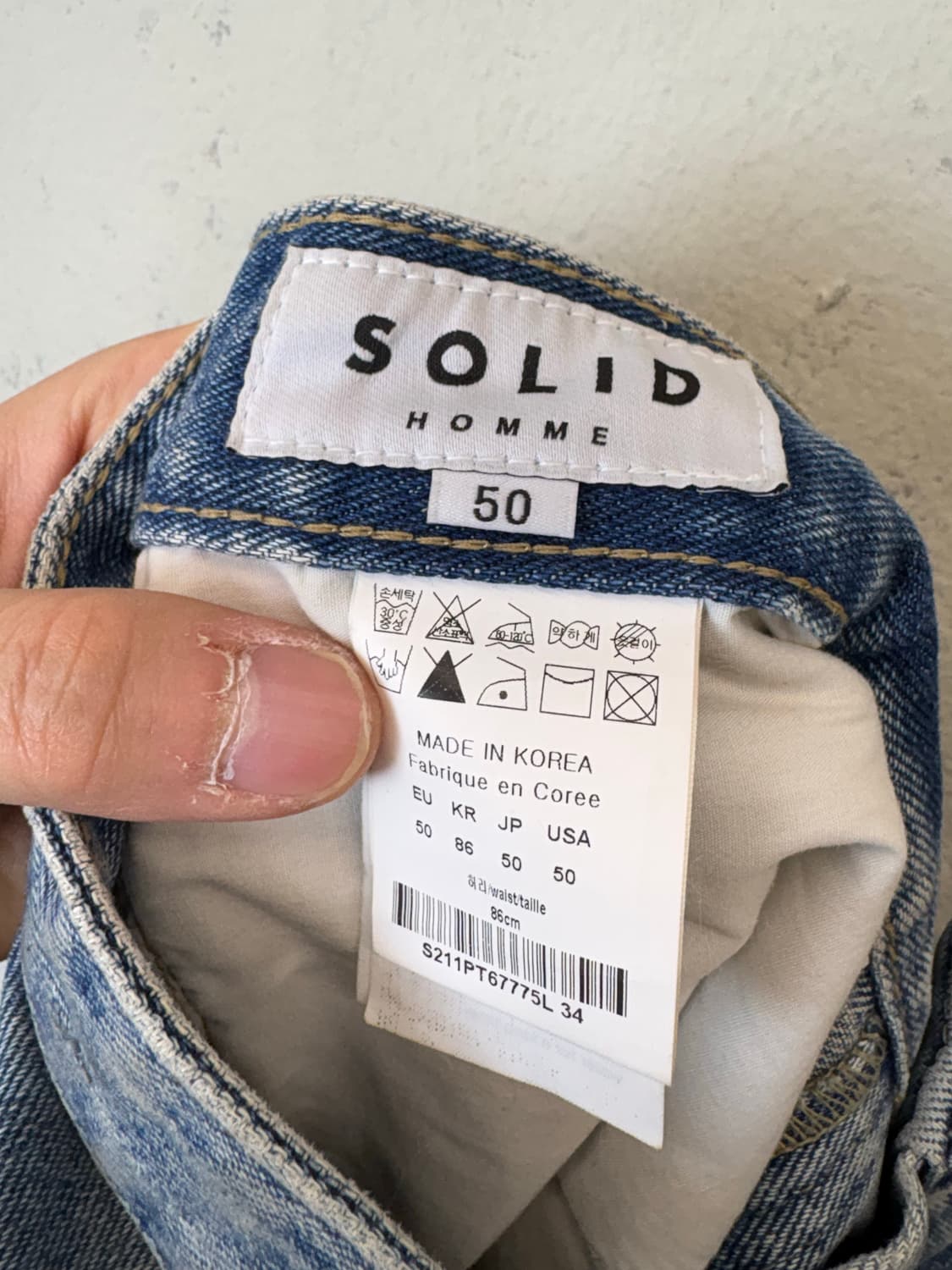 솔리드옴므 디스트레드 데님팬츠 상품이미지7