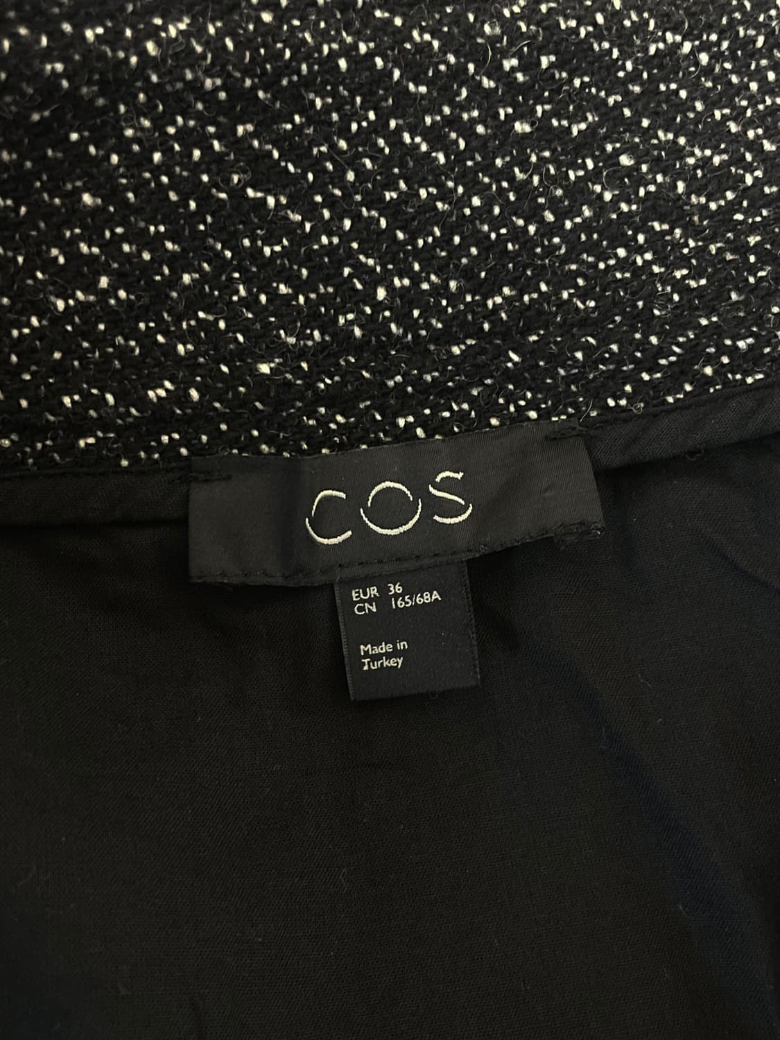 COS 블랙 트위드 스커트 EUR 36 상품이미지3