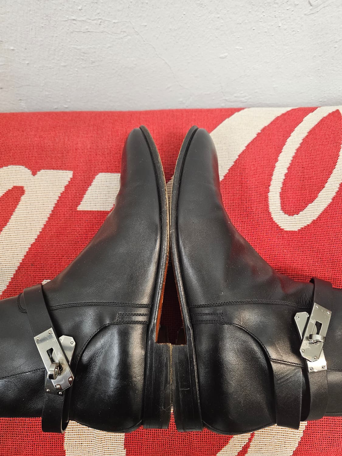 에르메스 카프스킨 레더 앵클 부츠 상품이미지5