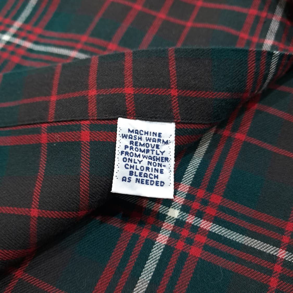 CL685 XL 폴로 90s 타탄체크 레드 오버 그린 셔츠 남방 상품이미지5