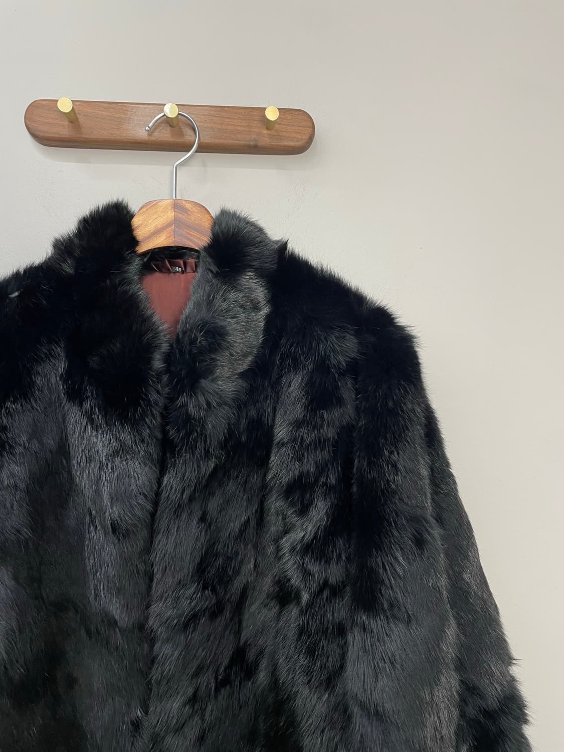 빈티지 블랙 퍼 코트 H1137 상품이미지3