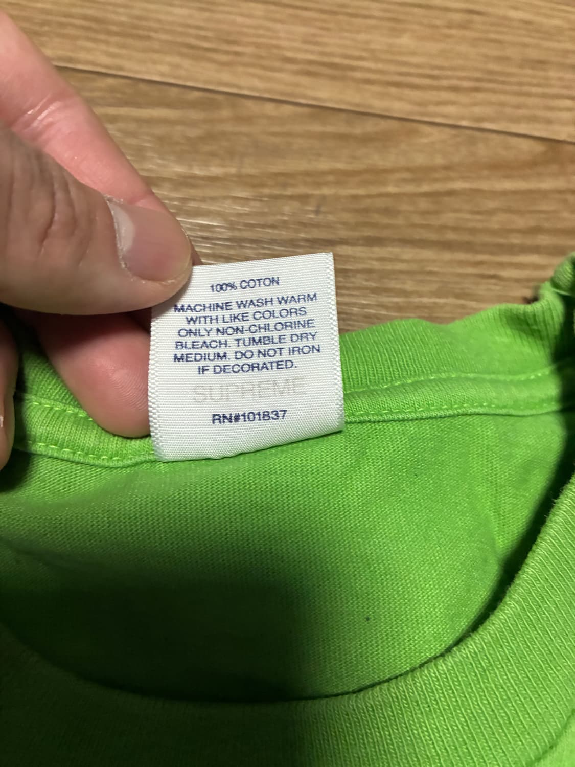 M) 슈프림 롱슬리브 긴팔 그린 상품이미지4