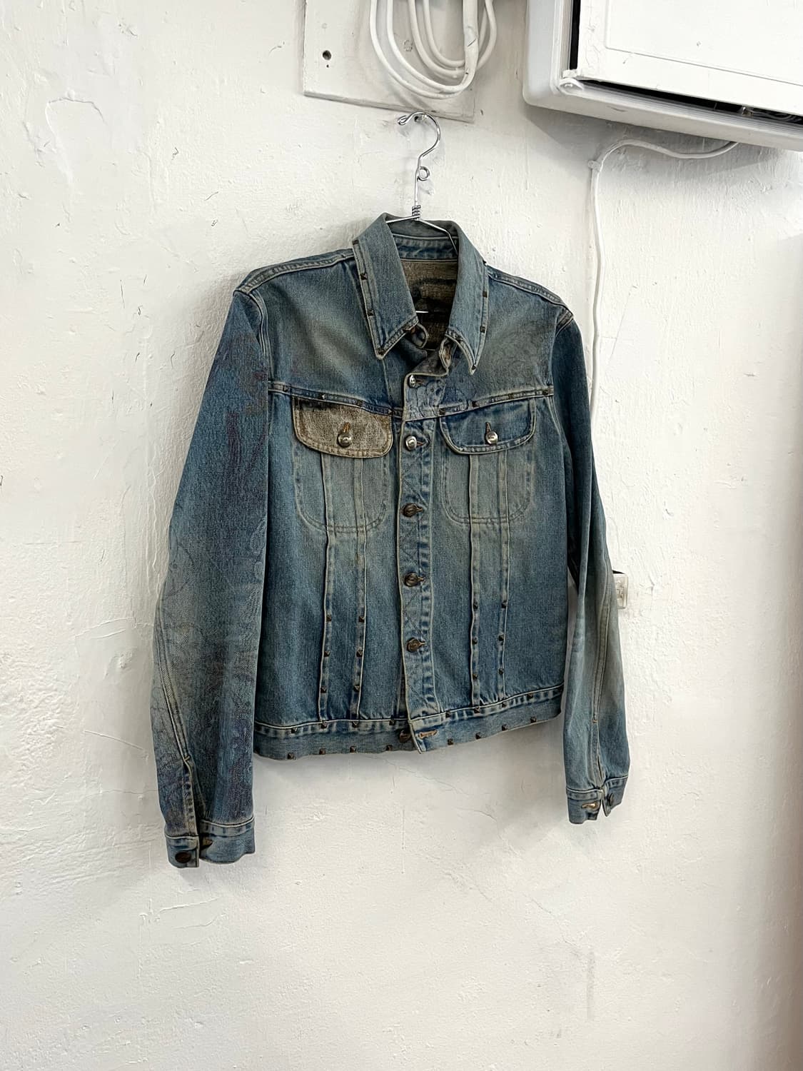 저스트 까발리 2014 컬렉션 스터드 락스타 데님 자켓 상품이미지2