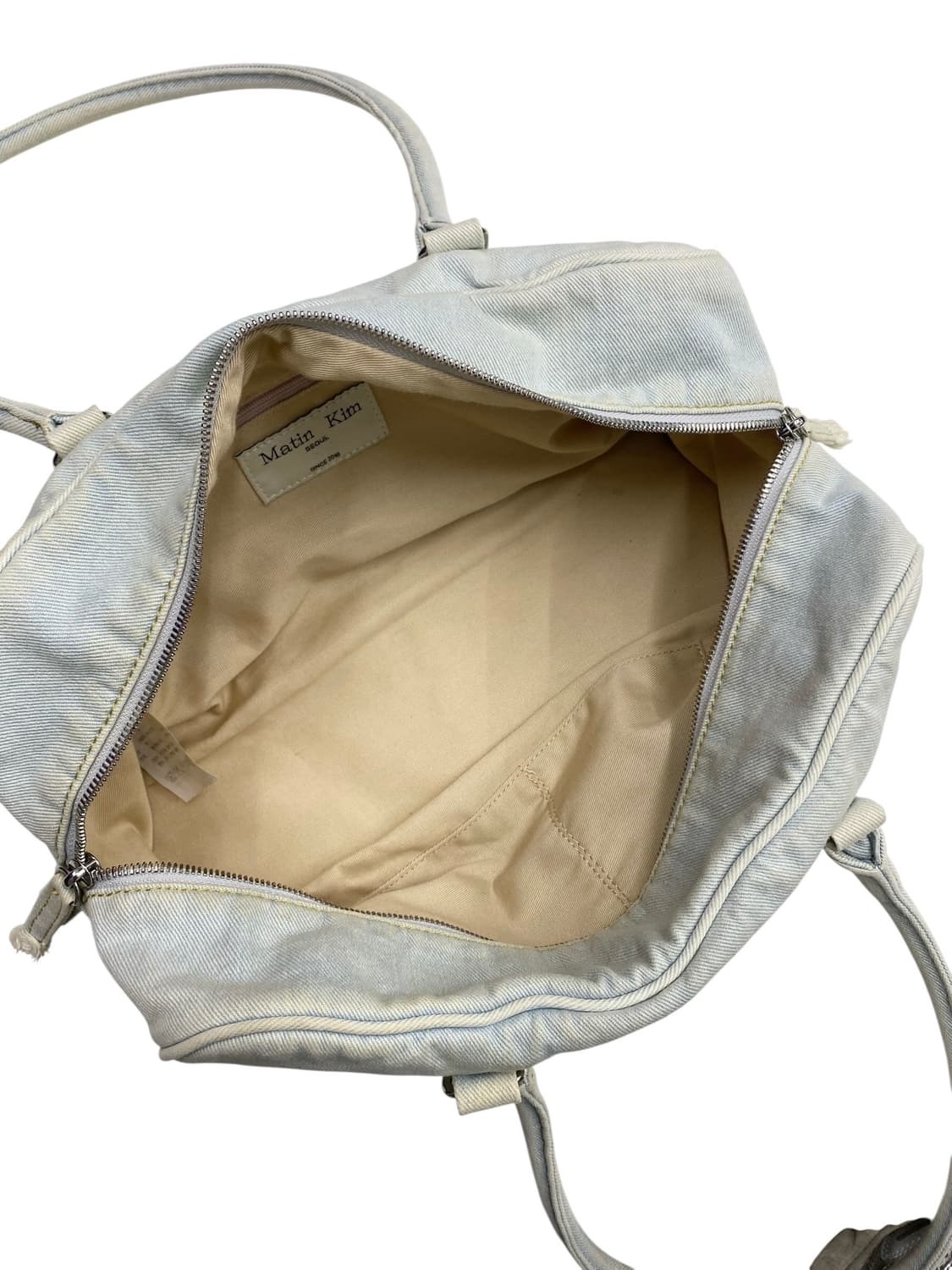 Mattin Kim 마뗑팀 데님 스포티 토드백 상품이미지4