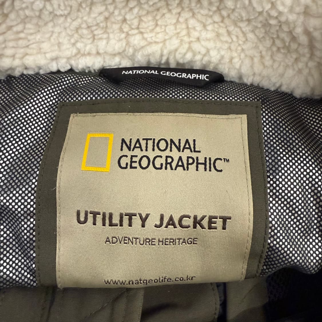 [정품/M] 내셔널지오그래픽 카키 패딩 점퍼 b19 상품이미지5
