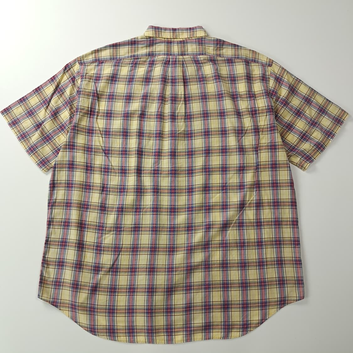 CK651 2XL 폴로 90s 옐로우 클래식 매드라스체크 반팔 셔츠 남 상품이미지6