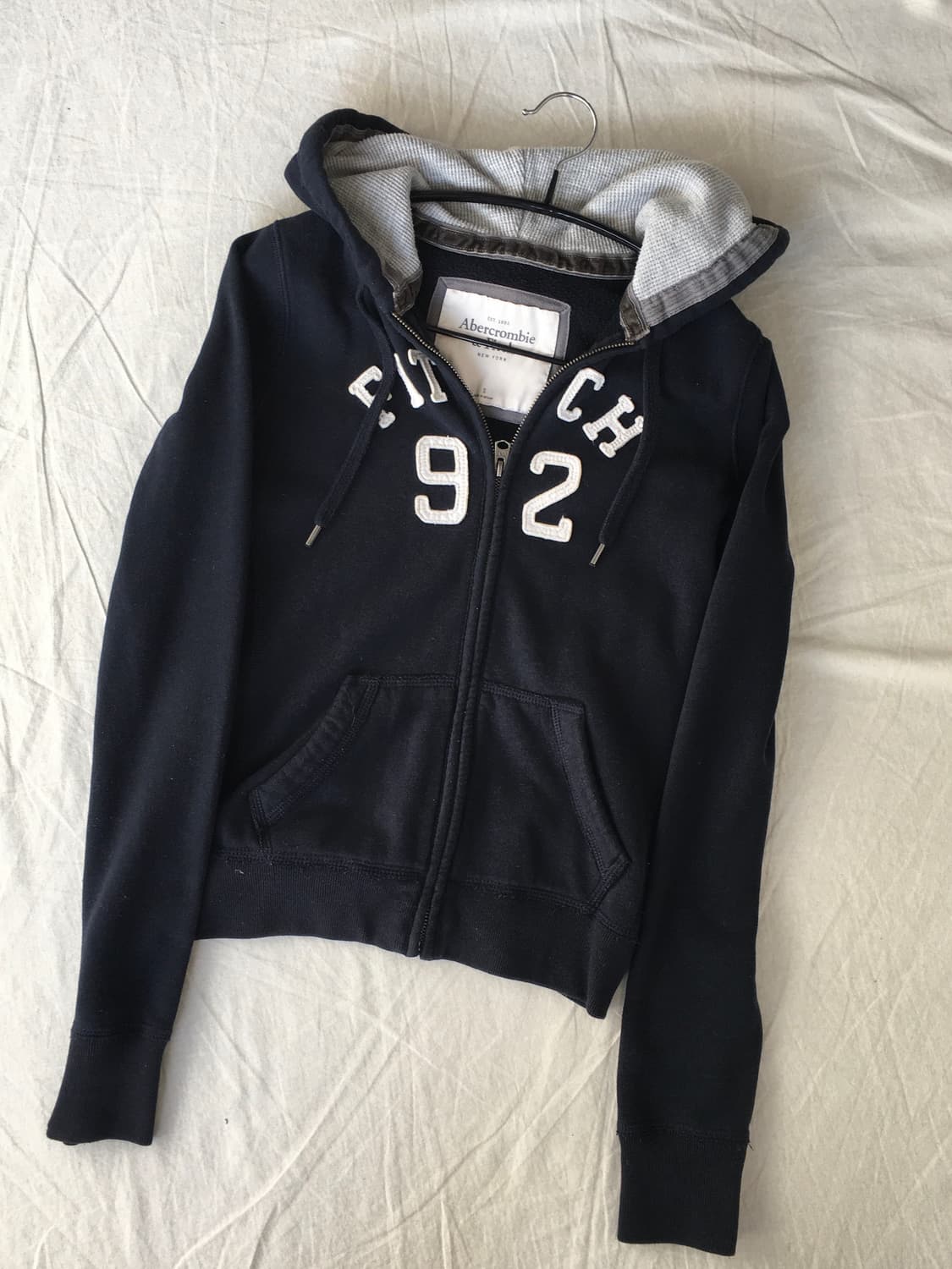 아베크롬비 넘버로고 후드집업 상품이미지3