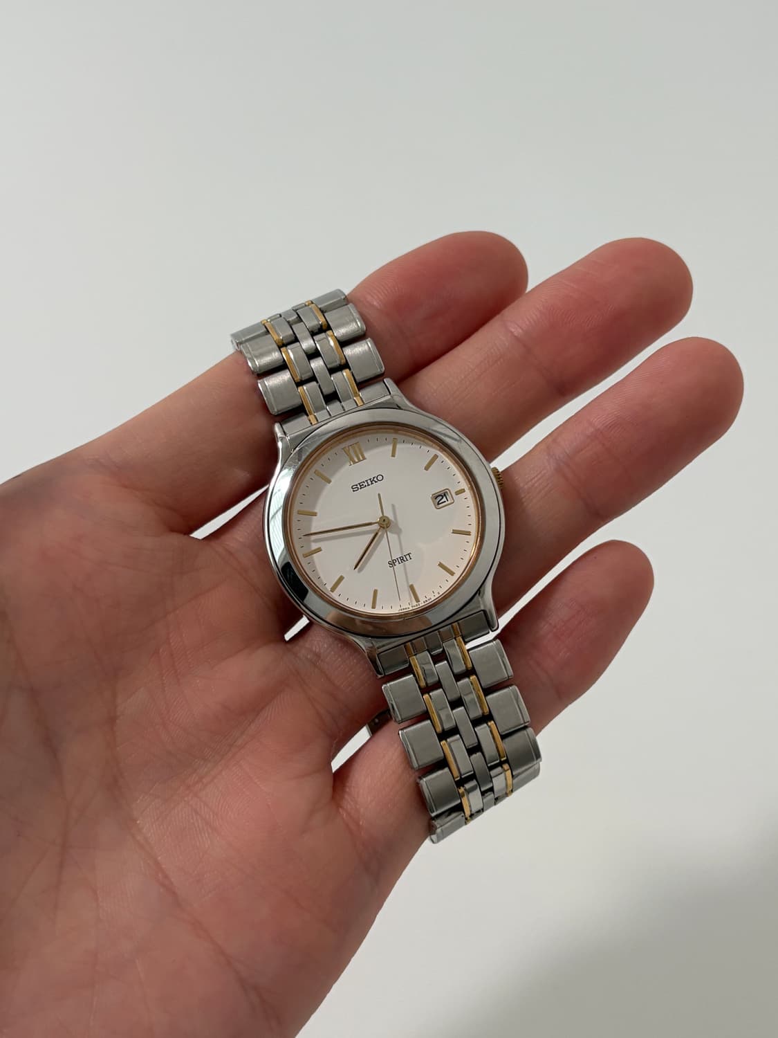 90s spirit white dial combi quartz  상품이미지2