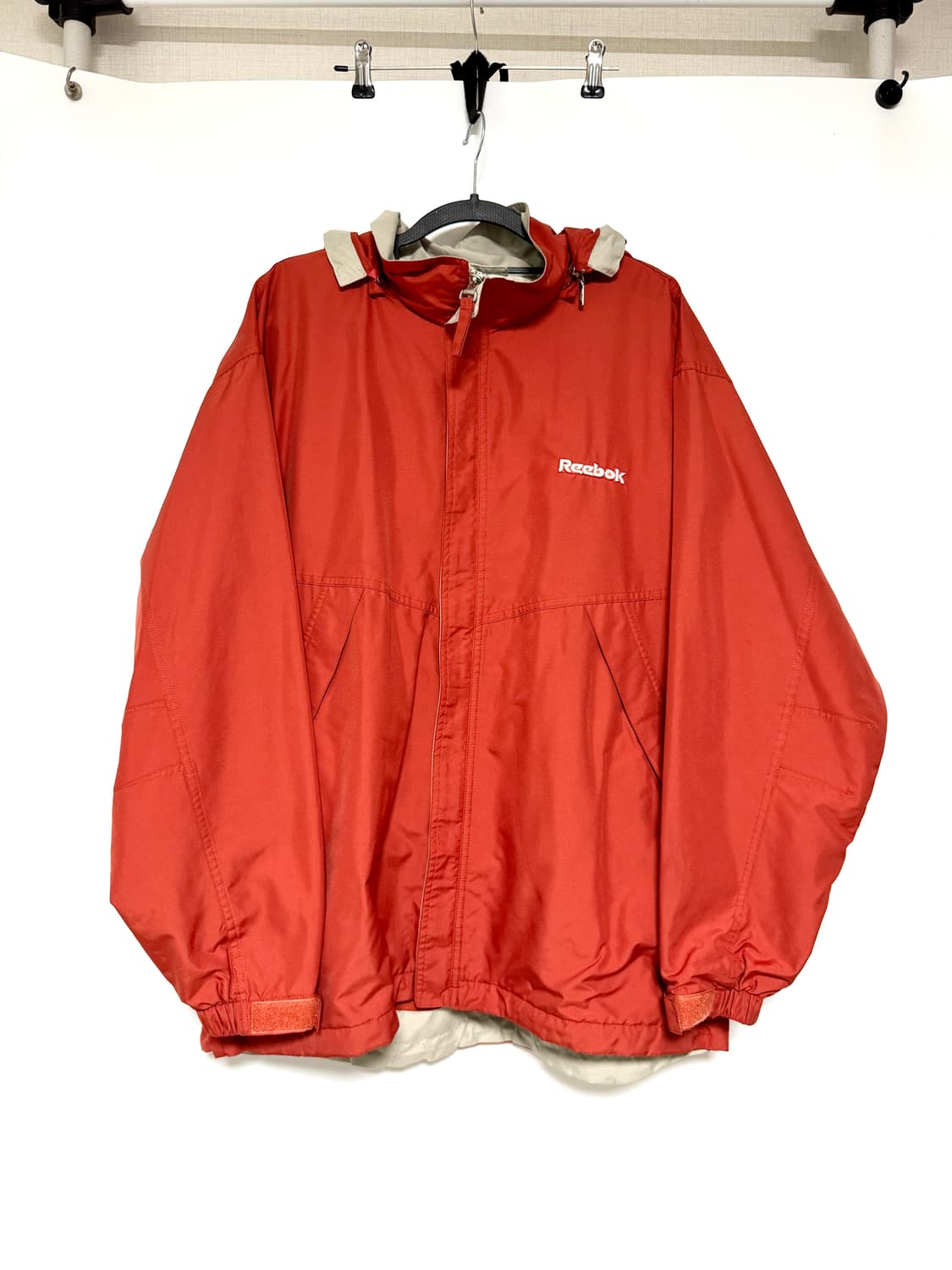 리복 오렌지색 바람막이 자켓 105 상태굿 상품이미지1