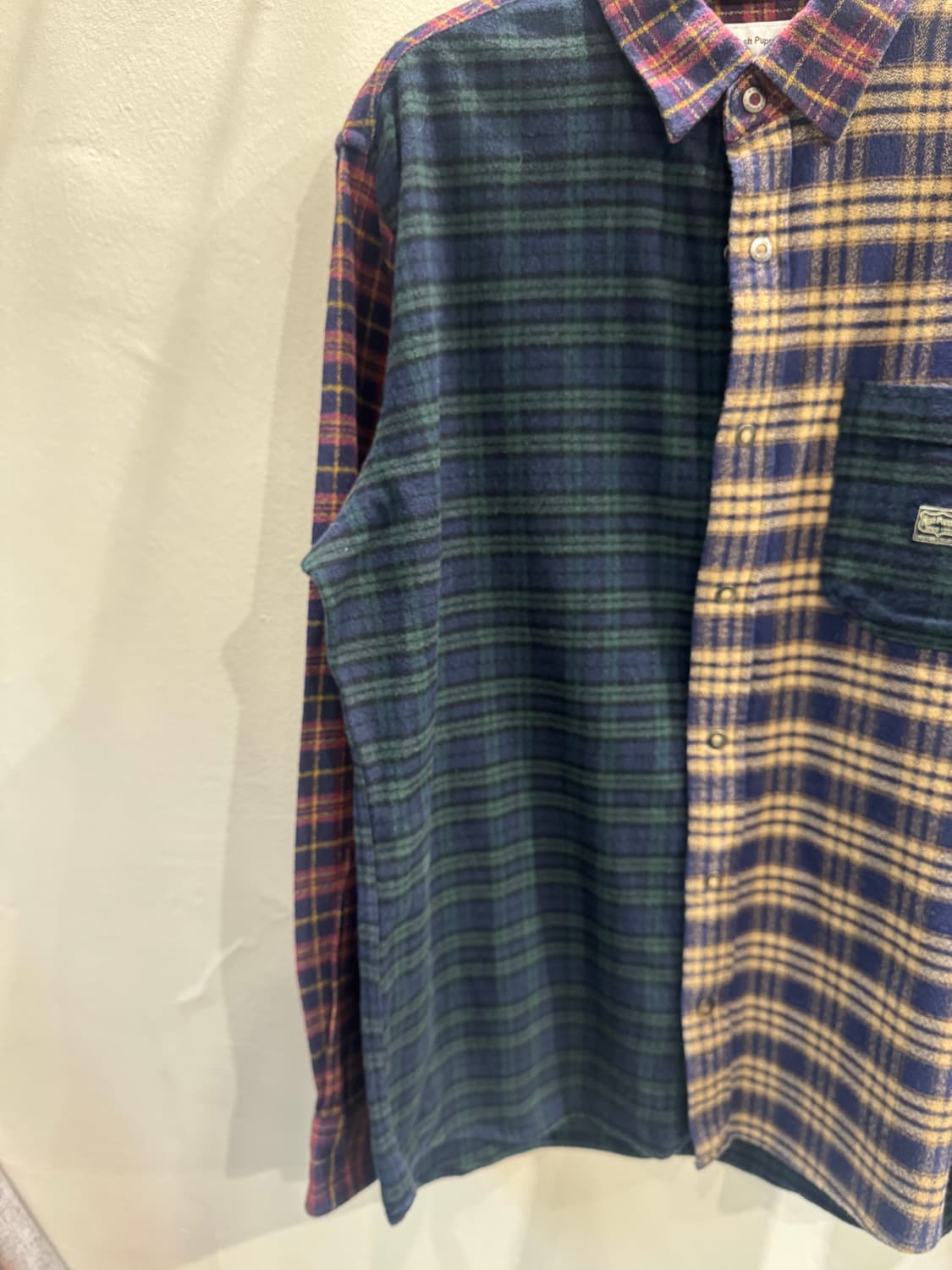 japan hush puppies 배색체크 셔츠 상품이미지4